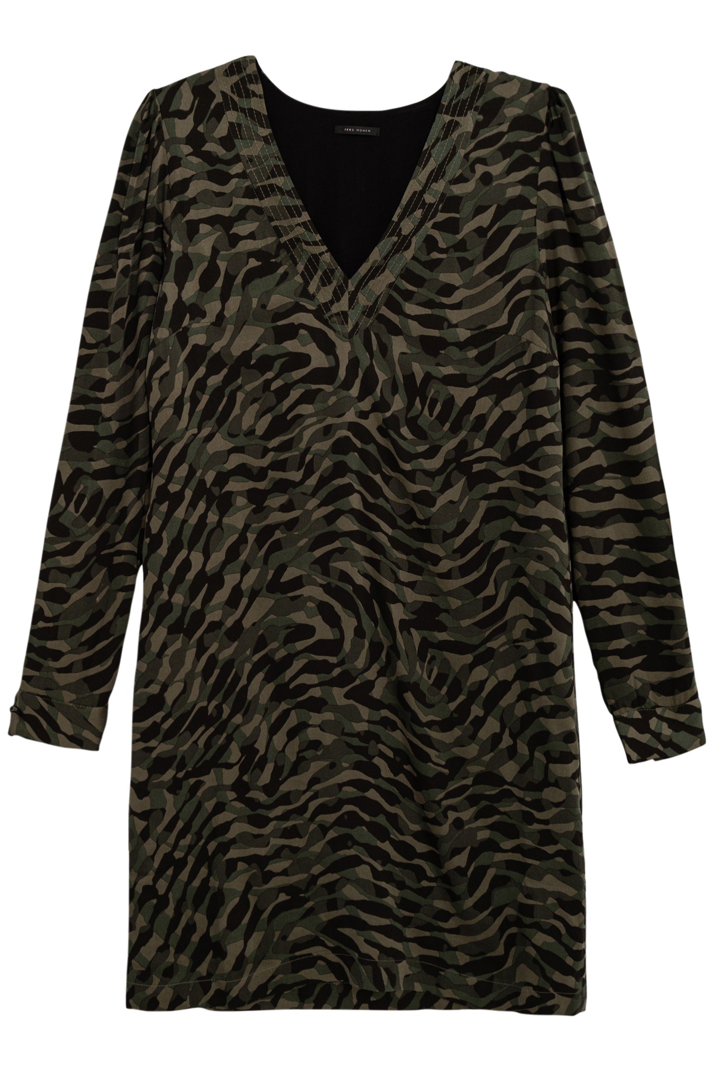 KHAKI CAMOUFLAGE PRINT DRESS 3