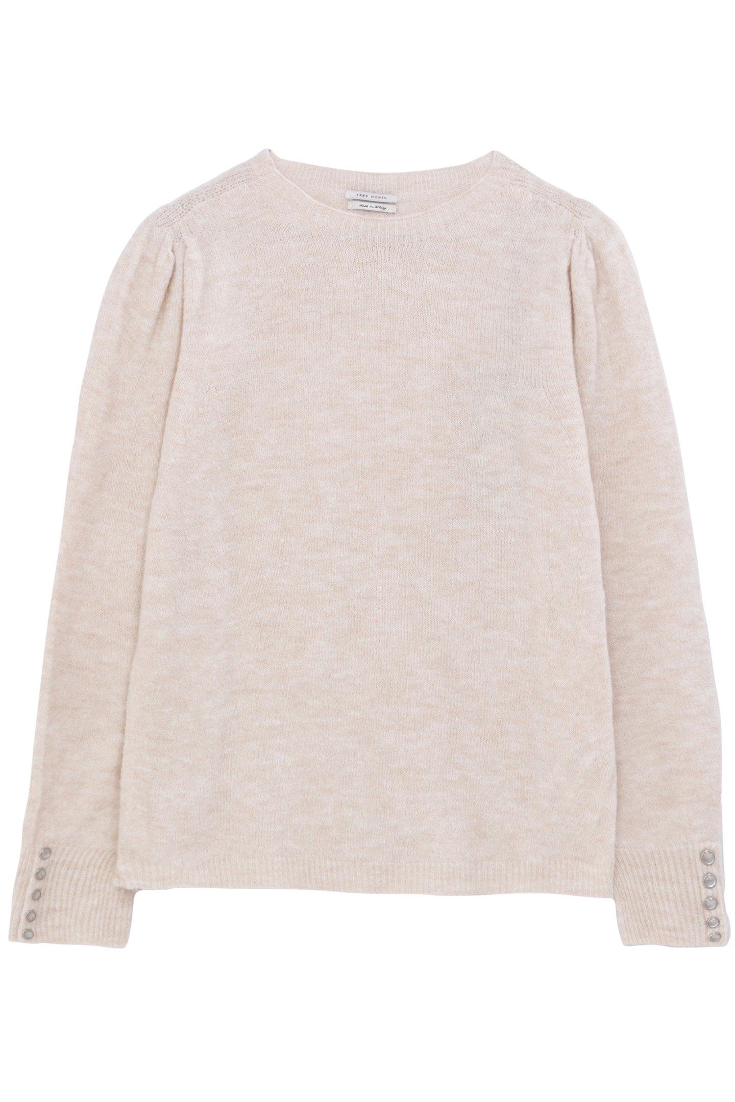 ECRU KNITTED SWEATER WITH BUTTONS ON SLEEVES 1