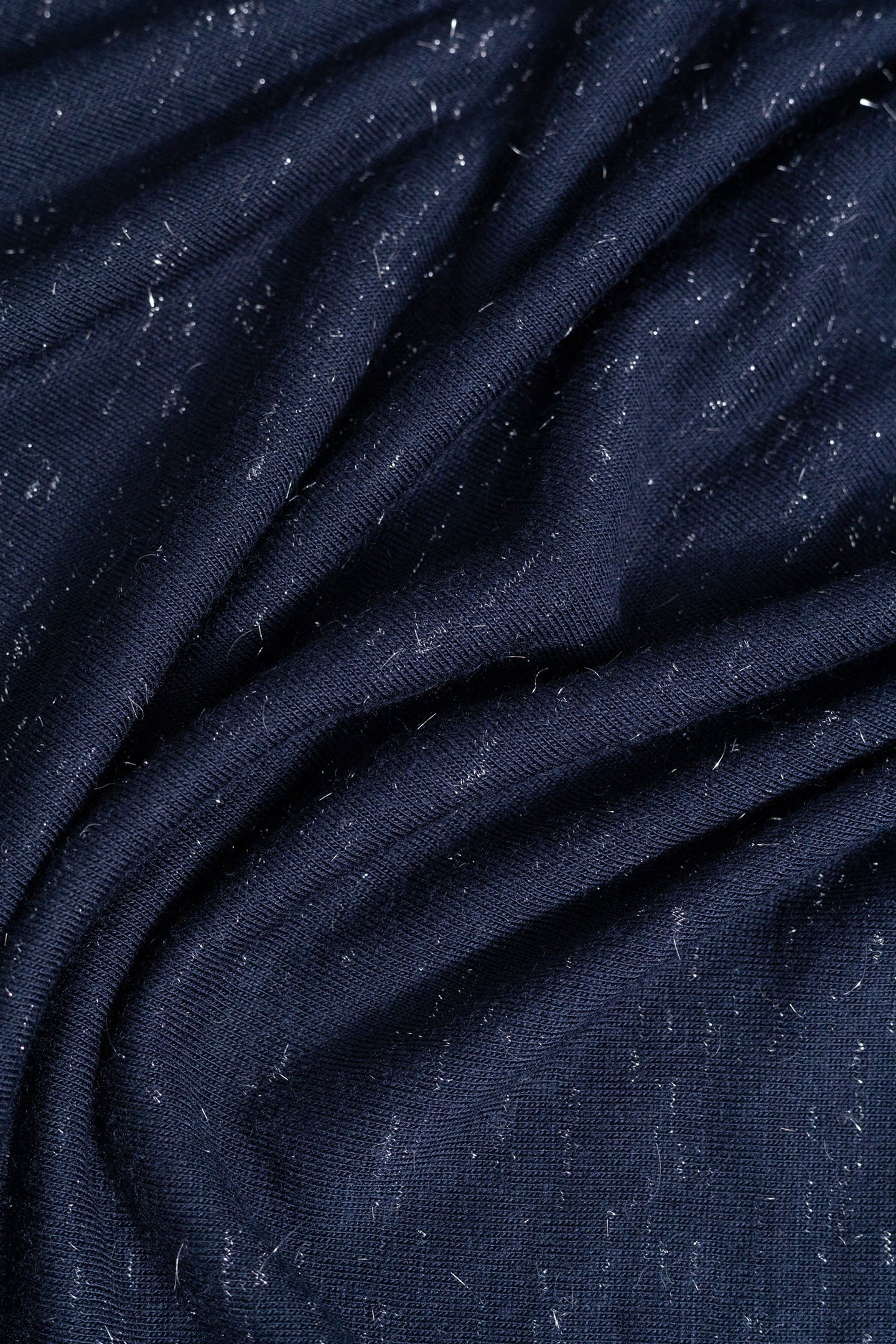 NAVY KNIT TEE WITH LUREX FABRIC 4