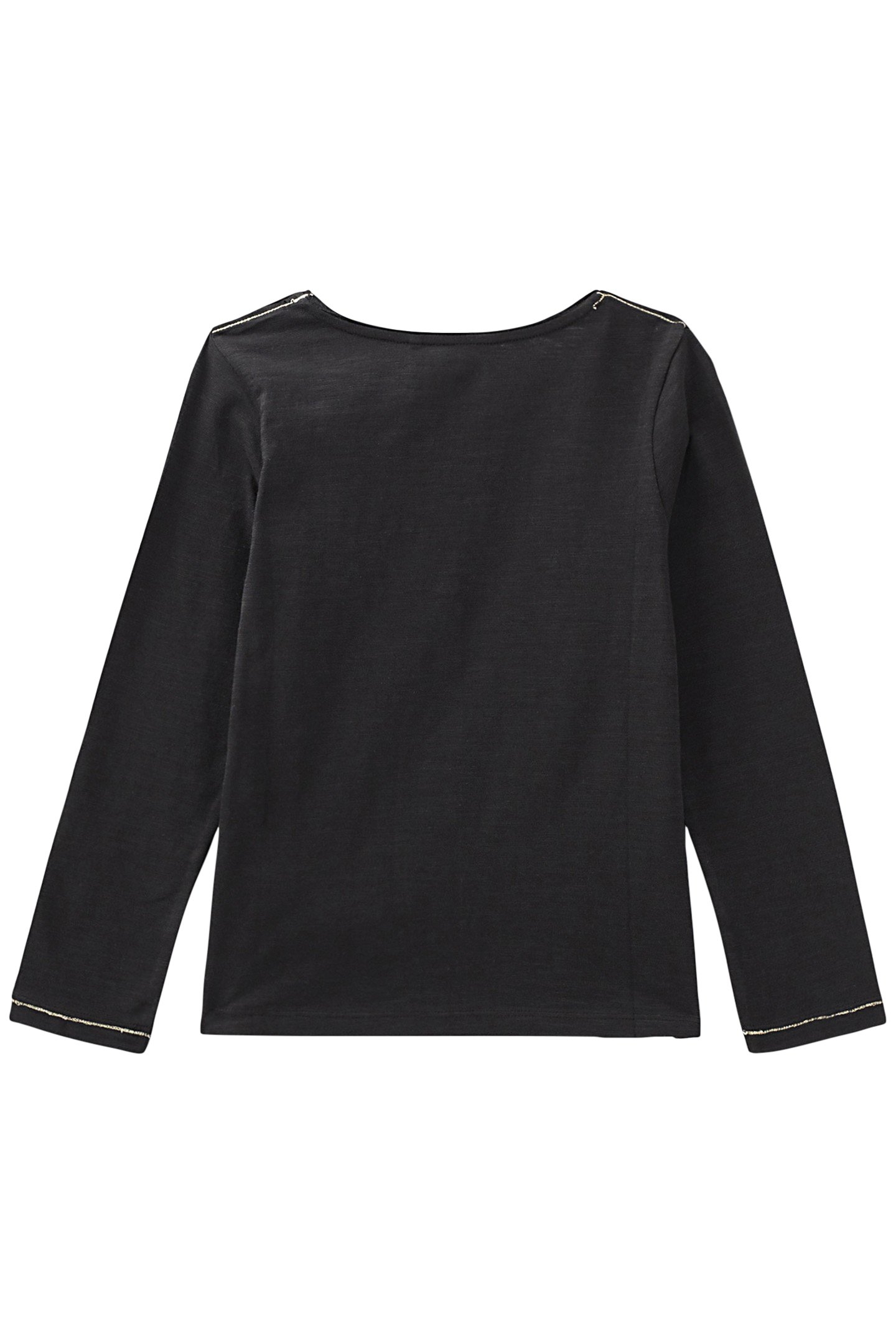 GIRLS’ BLACK ESSENTIALS EMBROIDERED IKKS T.SHIRT 2