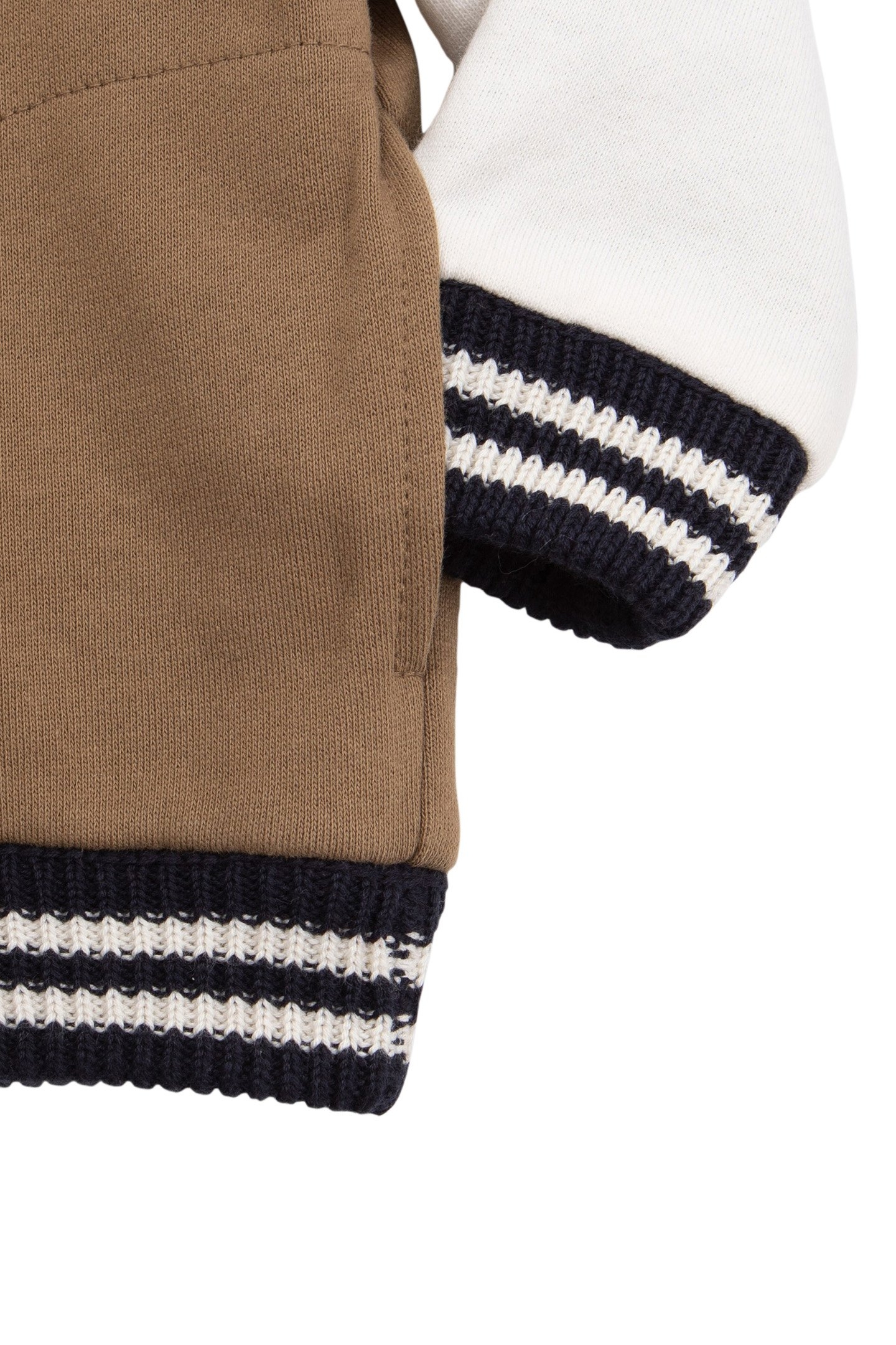 BABY BOY REVERSIBLE CAMEL AND NAVY CARDIGAN 6