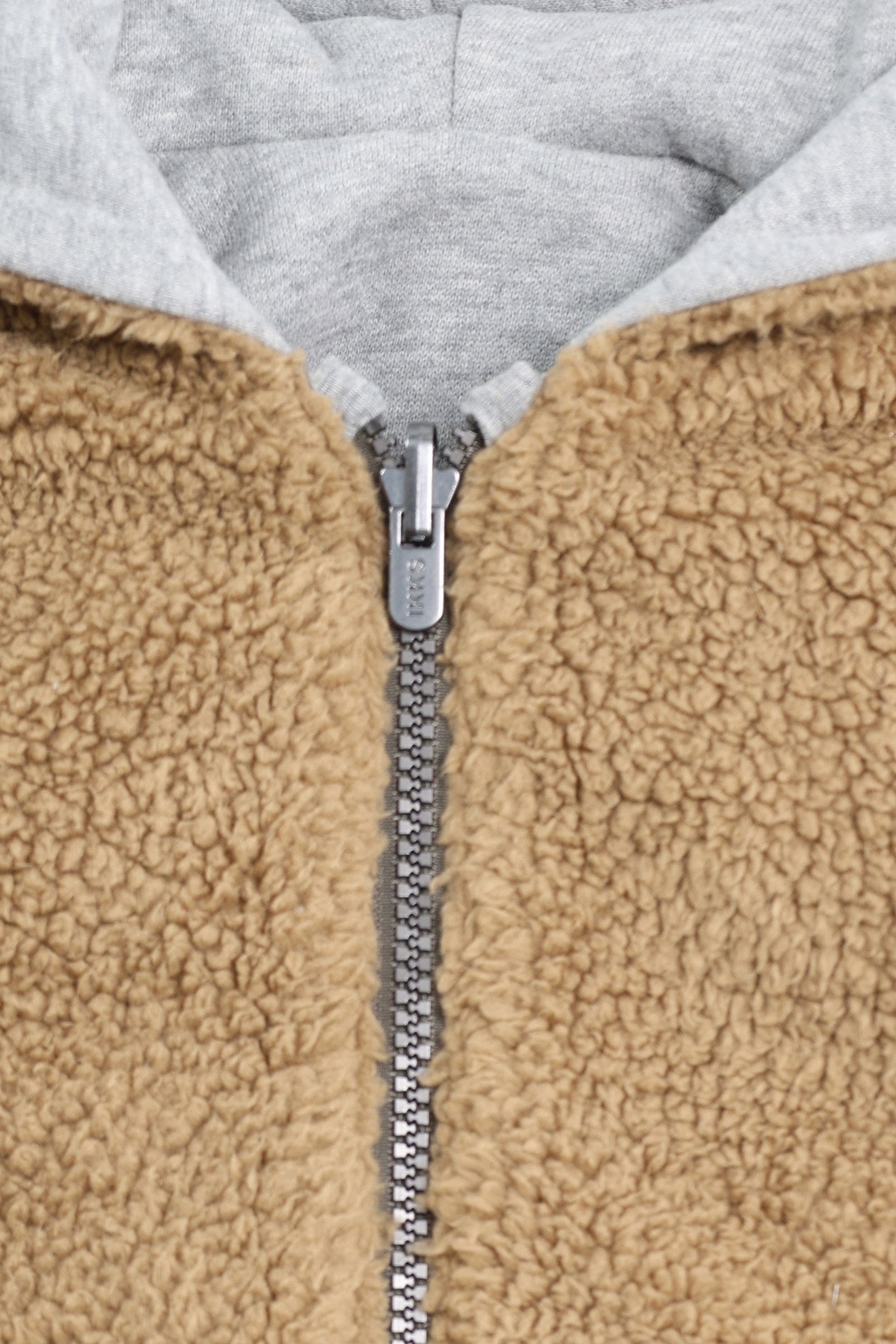 GREY SHERPA CAMEL FLEECE REVERSIBLE CARDIGAN BABY BOY 4