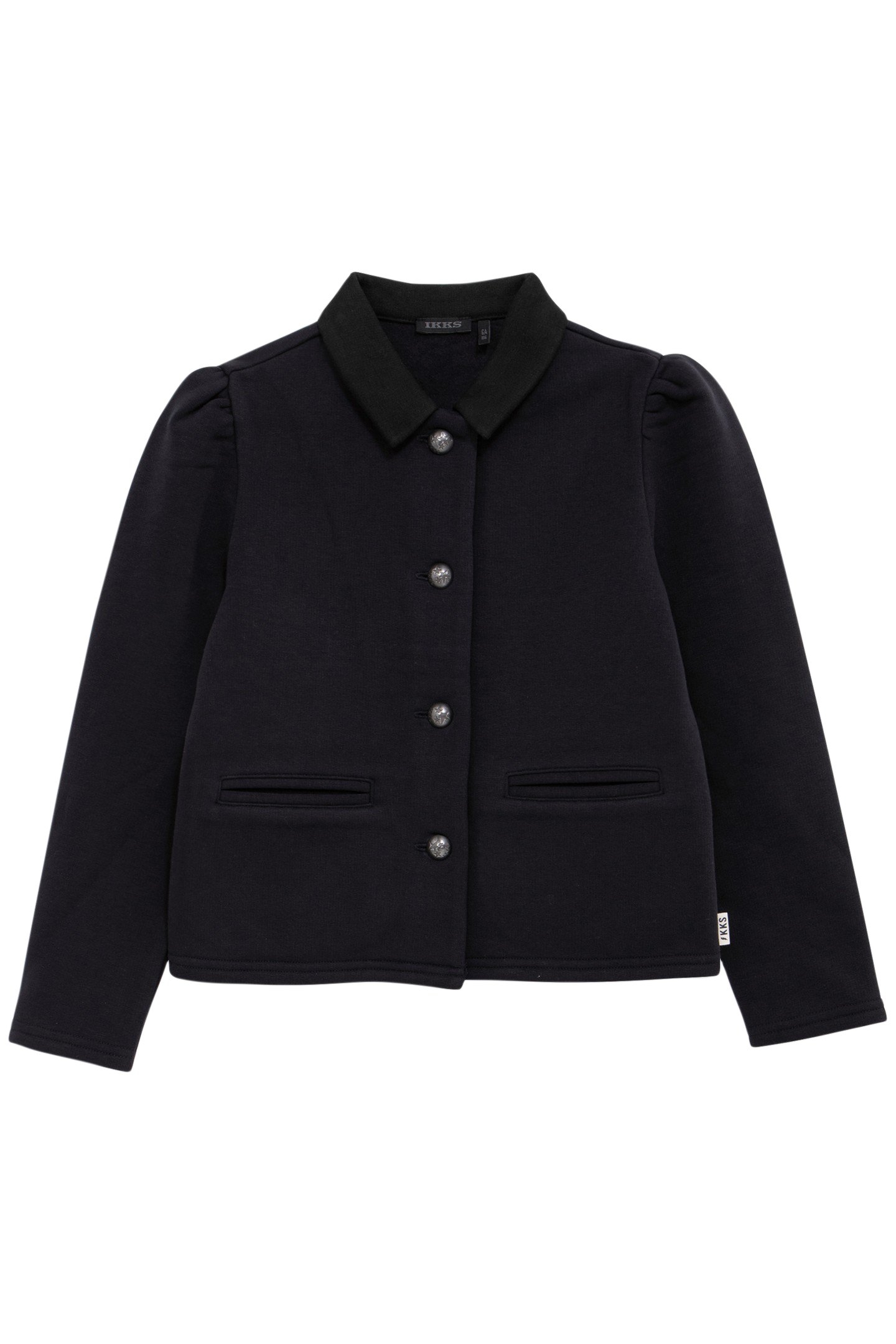 GIRL'S NAVY FLEECE BUTTON-DOWN CARDIGAN 1