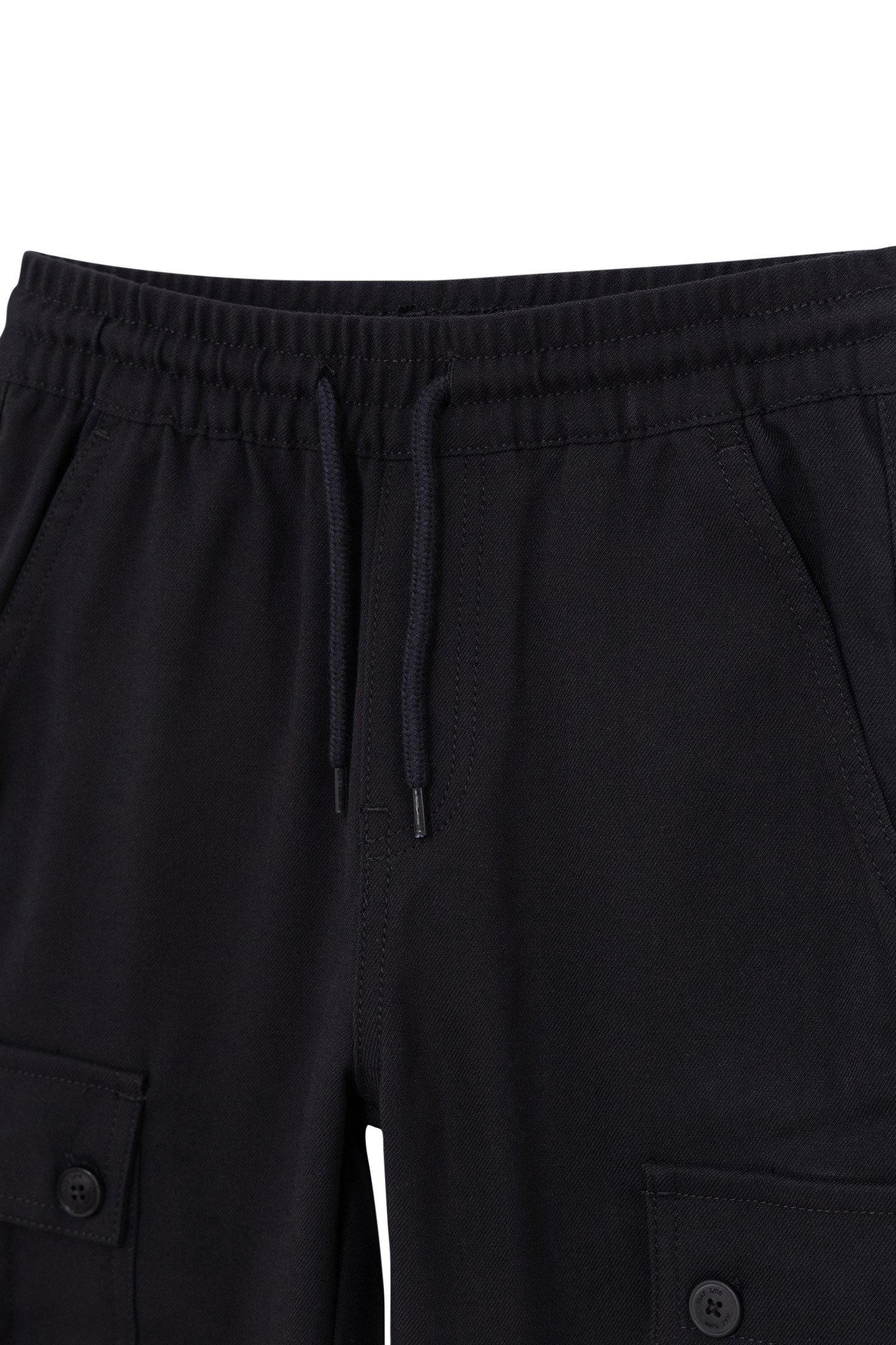 BLACK BATTLE PANTS WITH ELASTIC WAISTBAND FOR BOYS 3