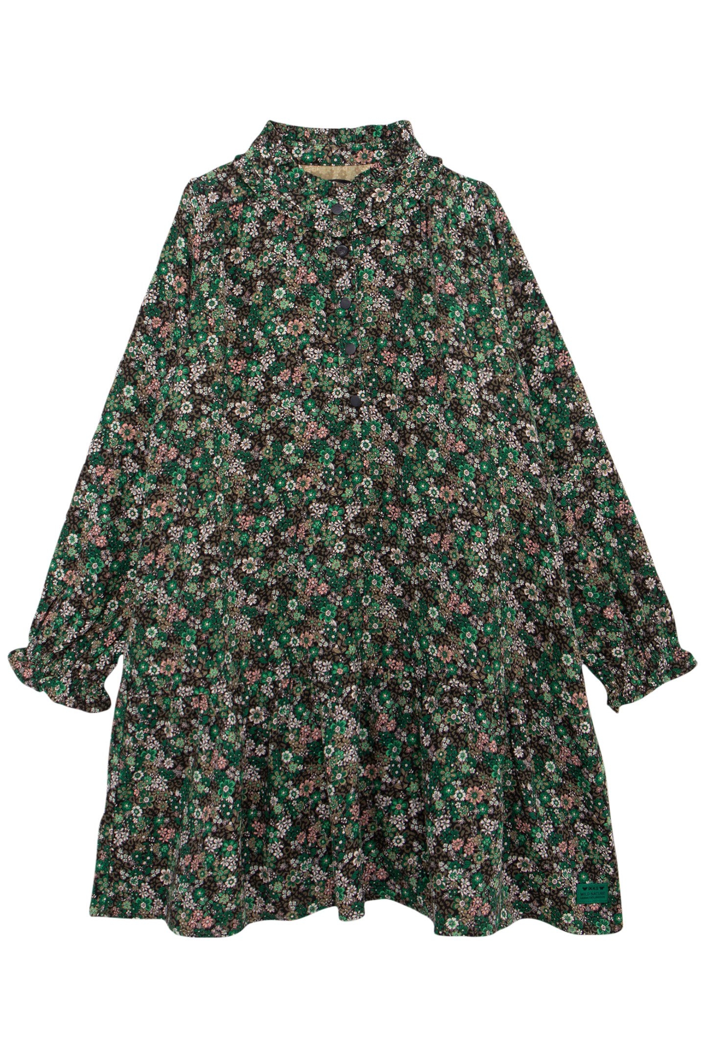 KHAKI DRESS LENZING™ ECOVERO™ LEOFLORAL PRINT GIRL 1