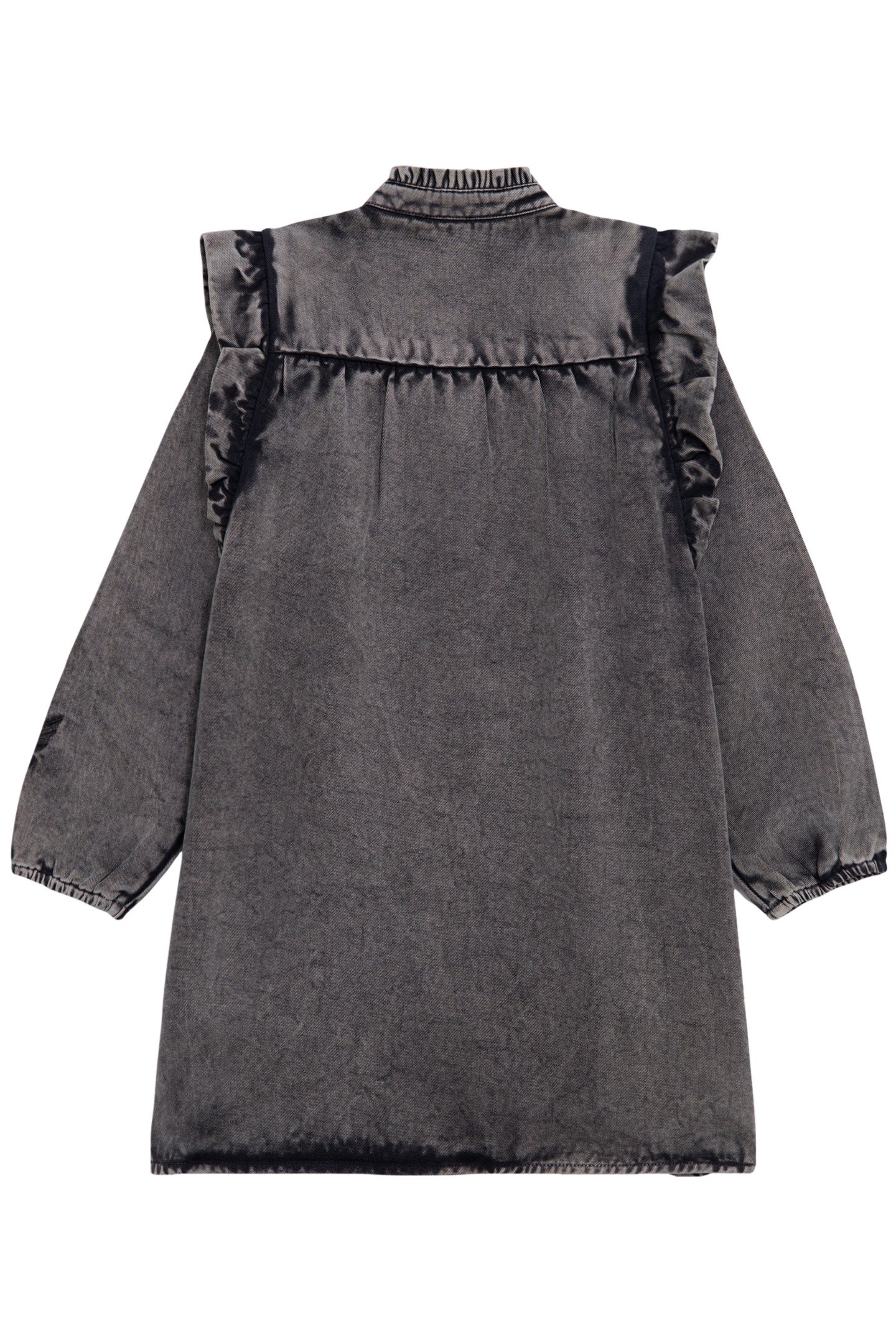 FADED BLACK GIRL'S DRESS WITH RUFFLES AND STUDS 2