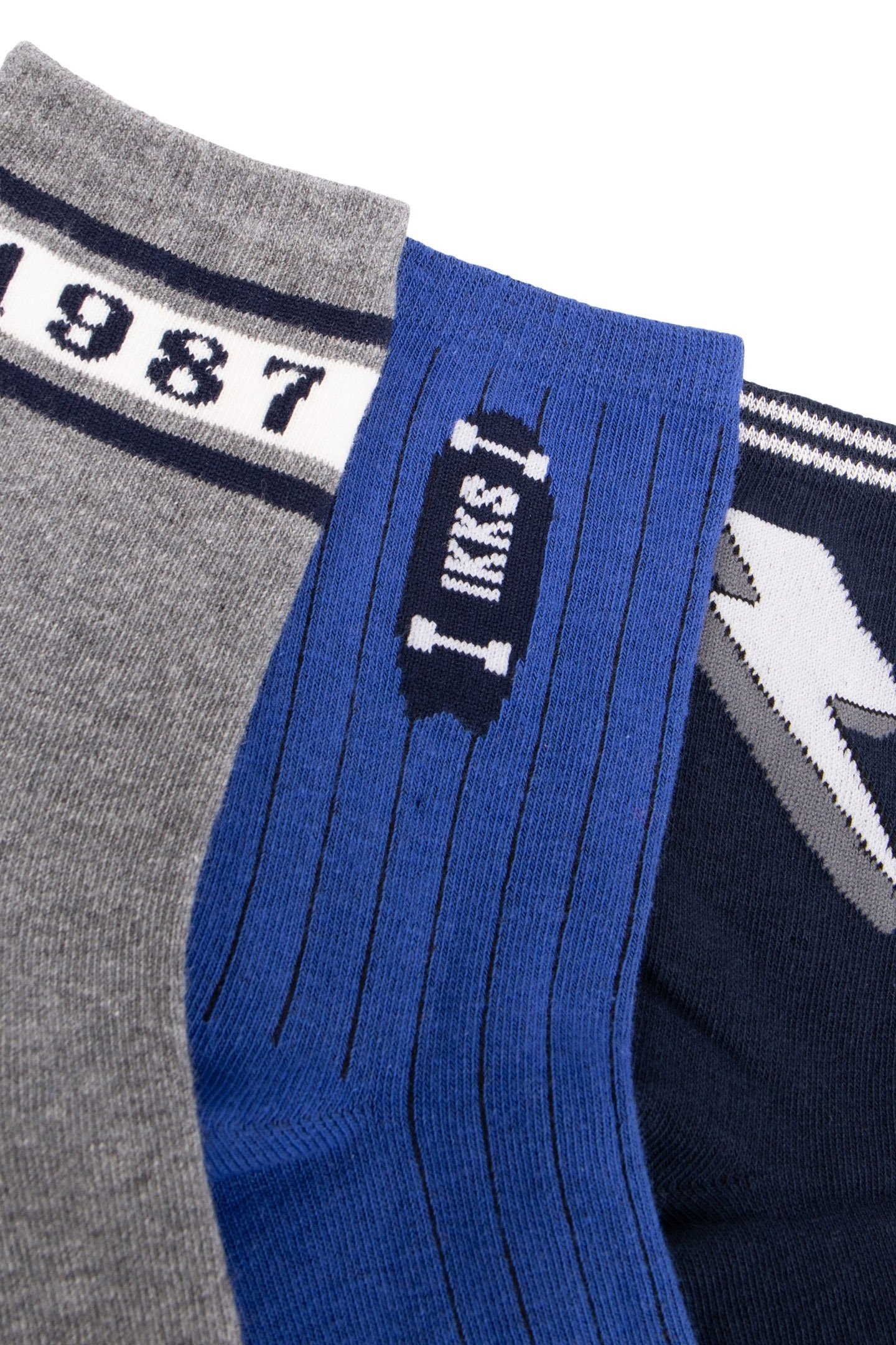 BOYS' BLUE, GREY AND NAVY SOCKS 6