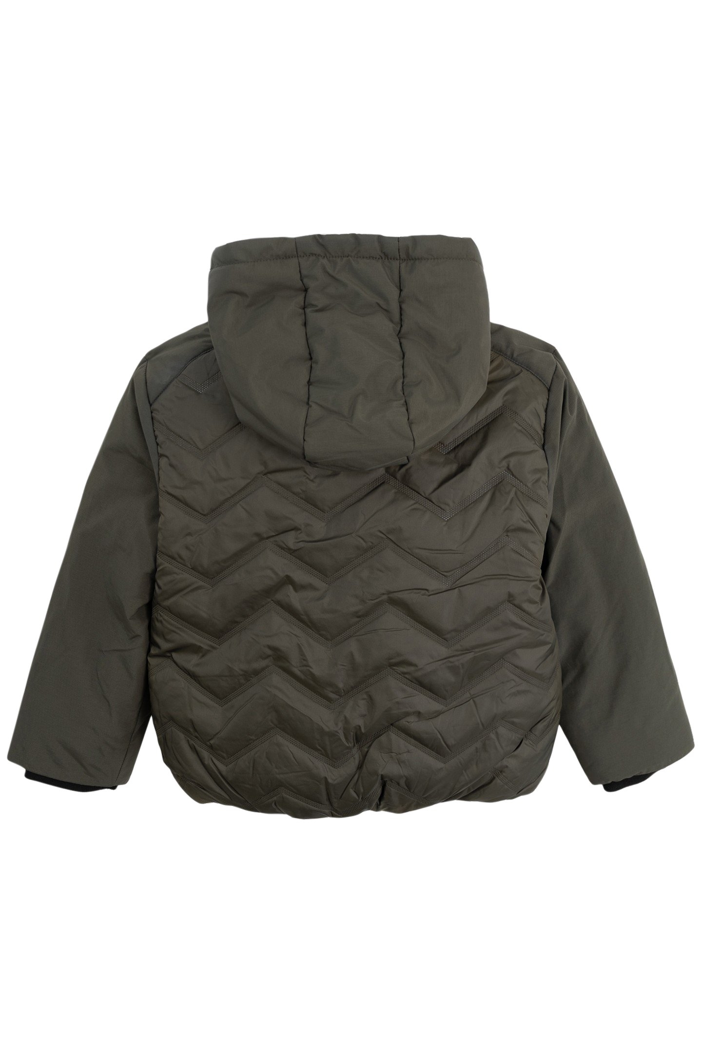 BOY'S KHAKI NYLON HEAT-SEALED HERRINGBONE JACKET 2