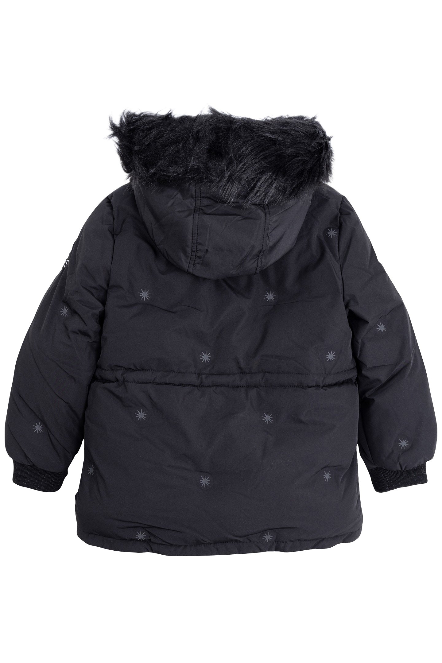 GIRL'S 2-IN-1 BLACK PARKA WITH SLEEVELESS GOLD DOWN JACKET 2
