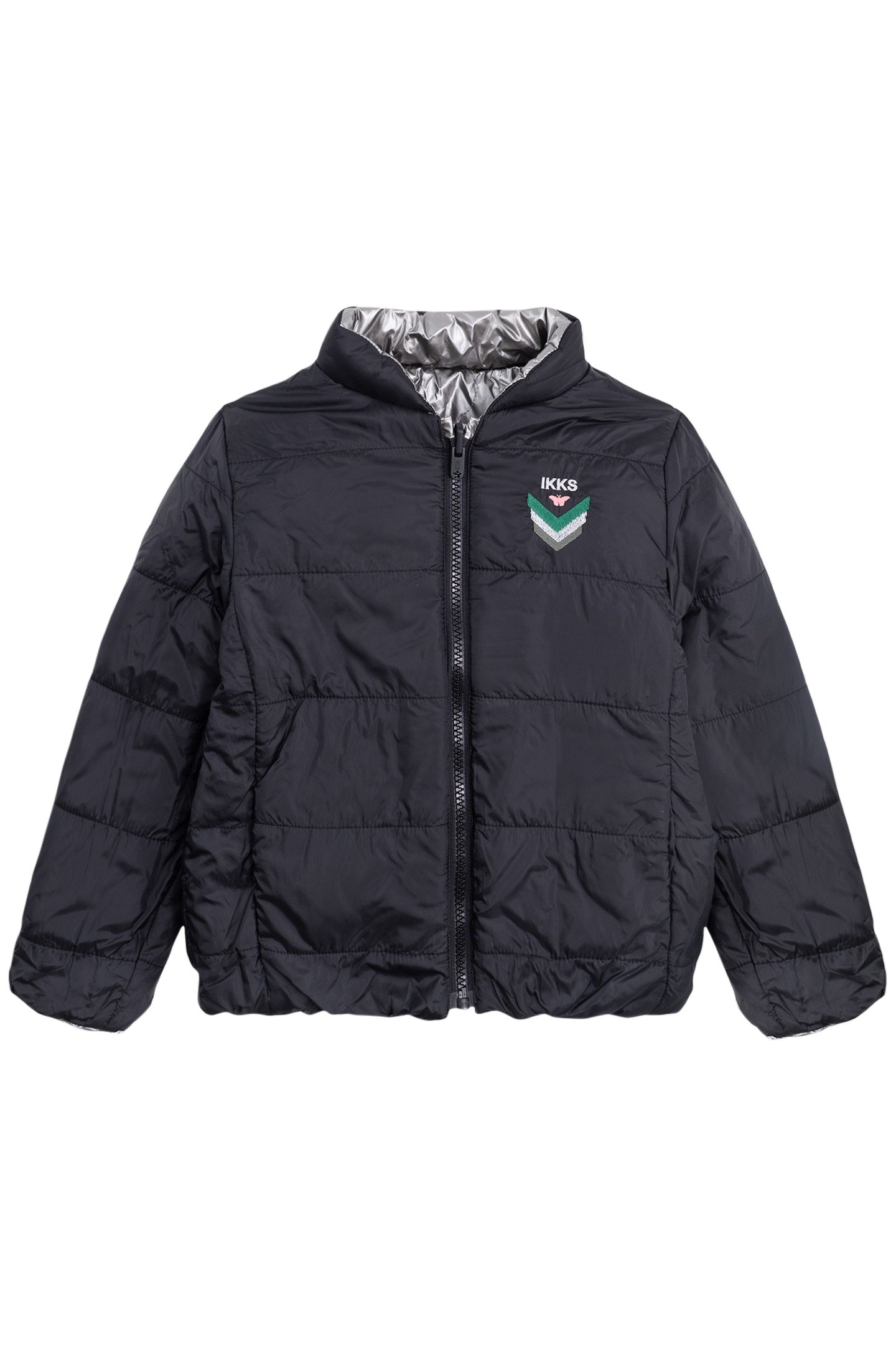 GIRL'S 3-IN-1 KHAKI PARKA WITH SILVER QUILTED DOWN JACKET 6