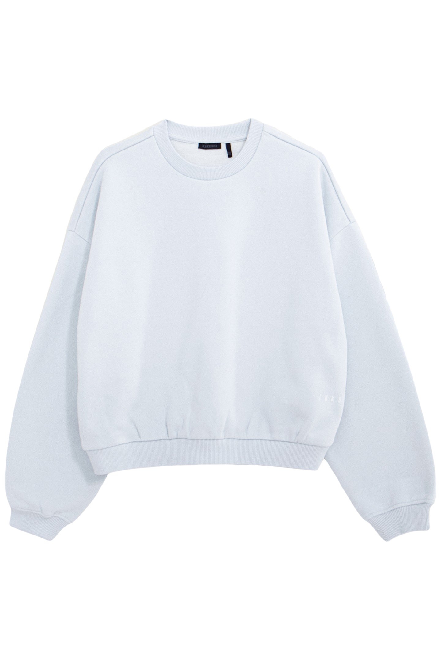 BLUE SWEATSHIRT WITH FLOCKED MESSAGE ON GIRL'S BACK 1