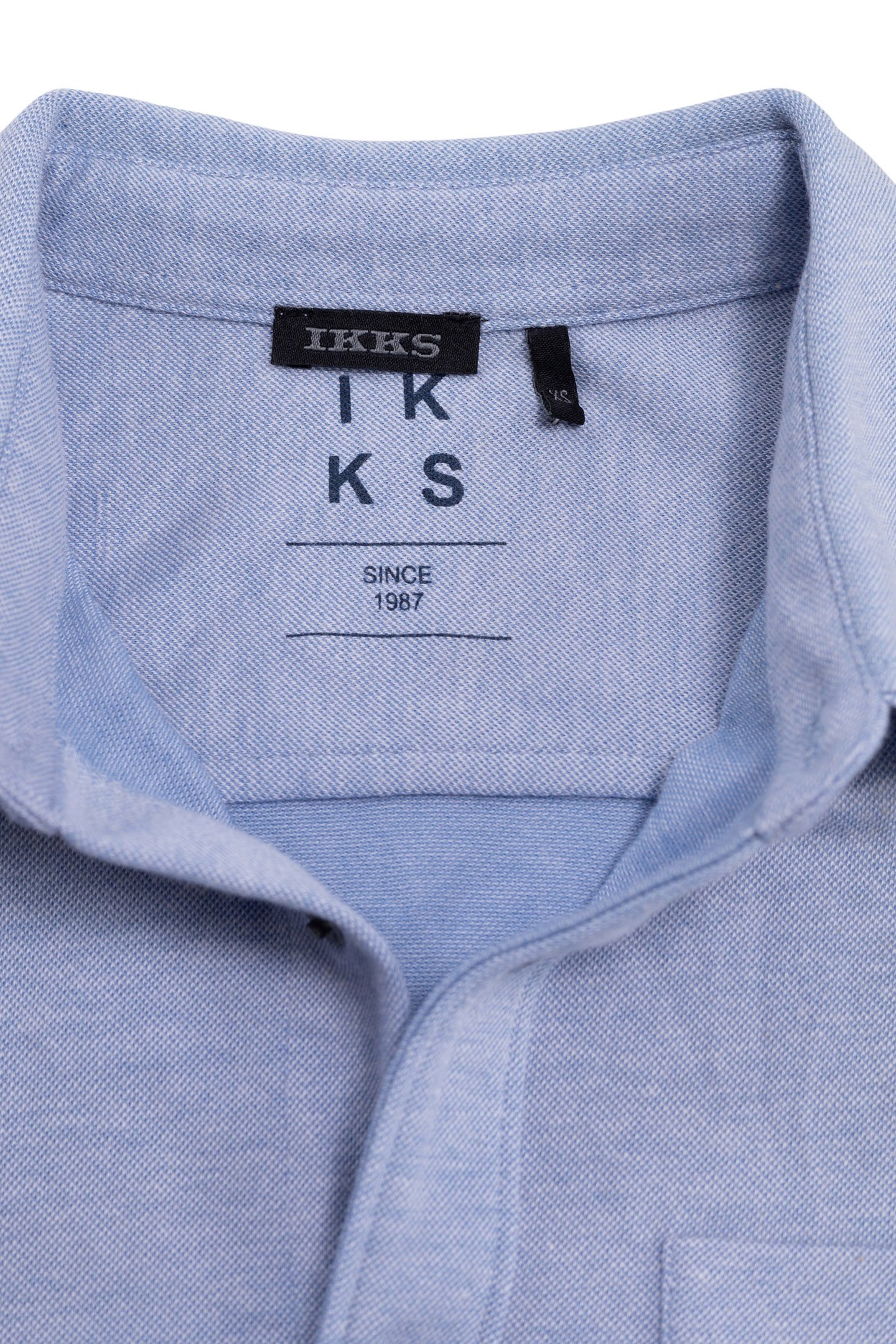 BOY'S BLUE DENIM-EFFECT KNIT SHIRT 6