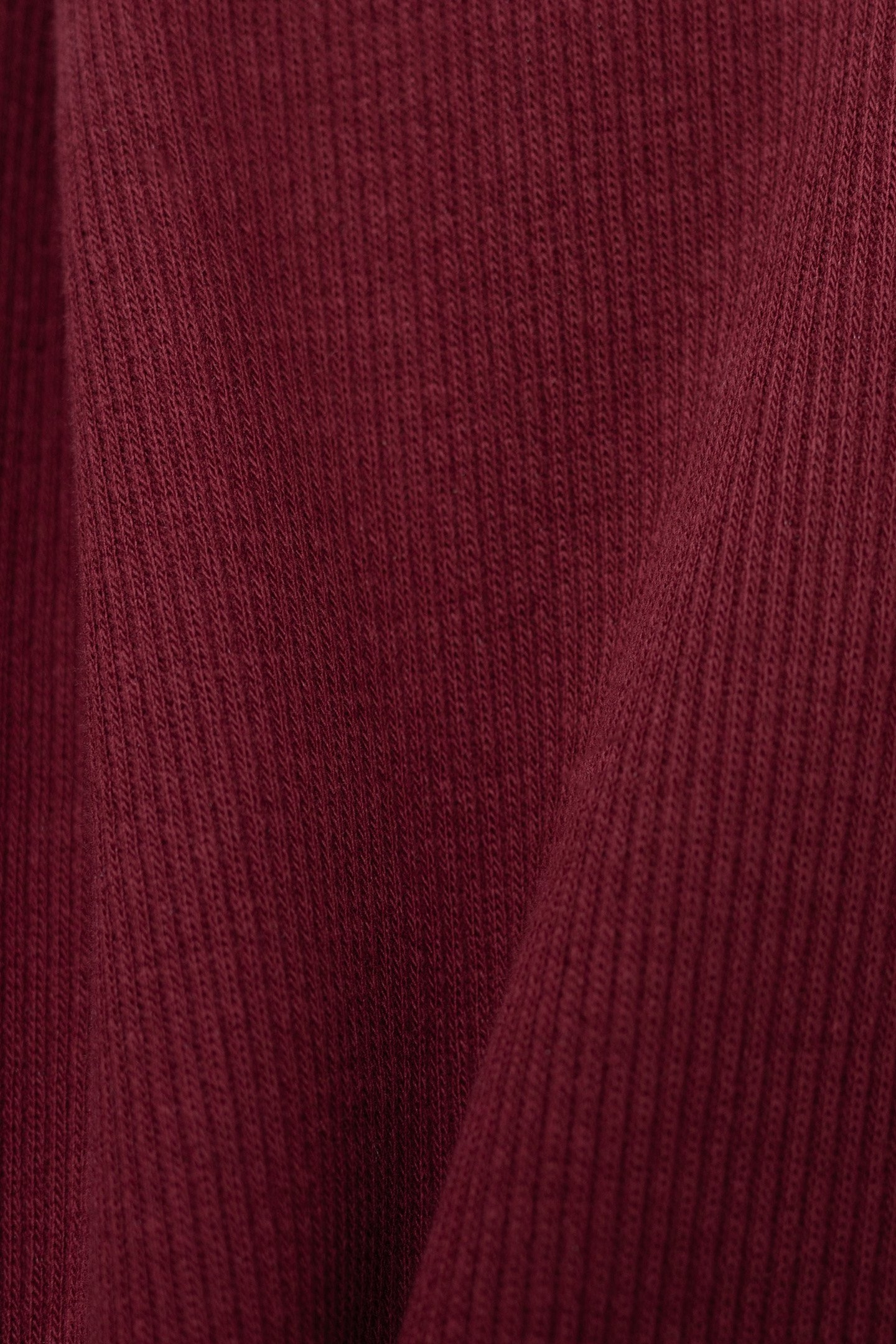 GIRLS' BURGUNDY RIB-KNIT T-SHIRT 7