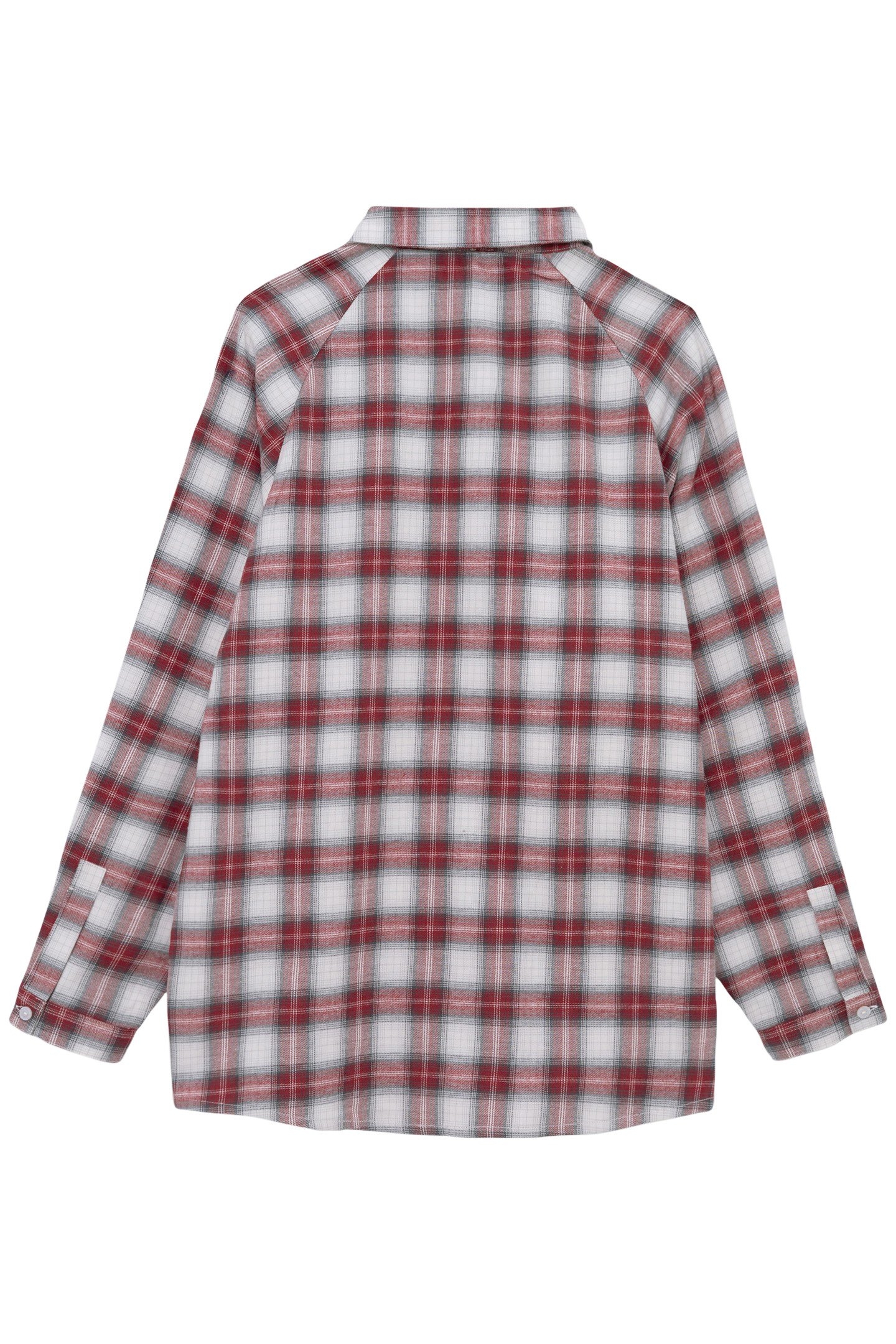 GIRL'S BURGUNDY PLAID SHIRT 2