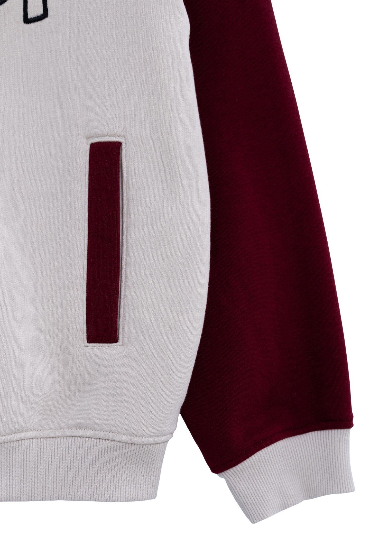 GIRL'S TWO-TONE BEIGE FLEECE BOMBER CARDIGAN 6