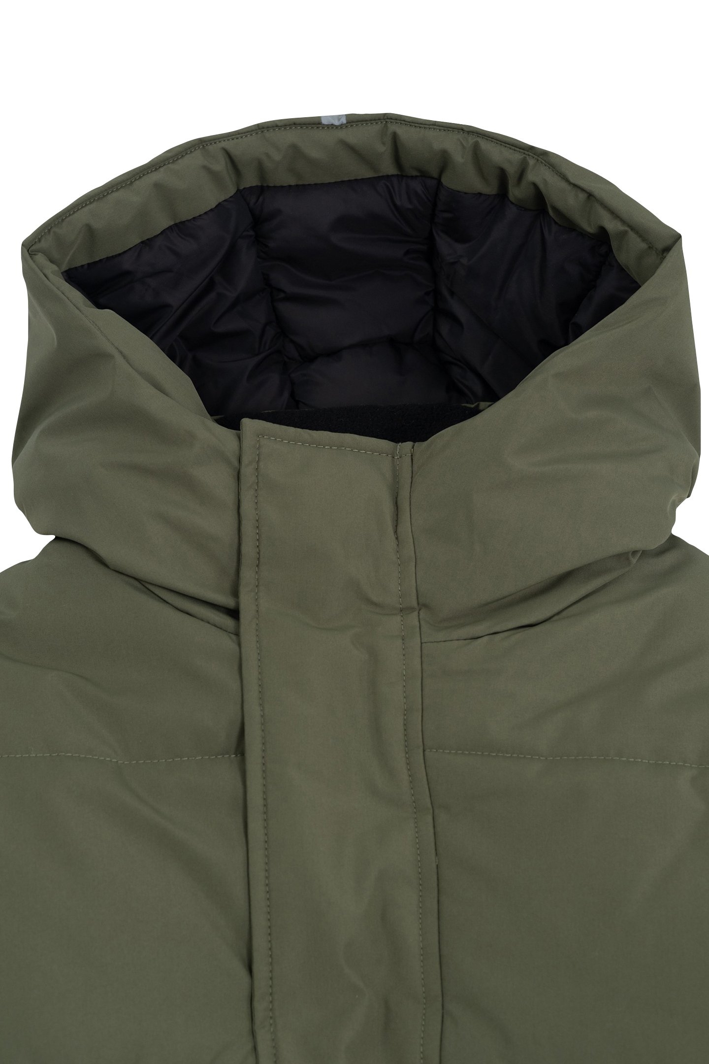 BOY'S LONG KHAKI QUILTED DOWN JACKET 3