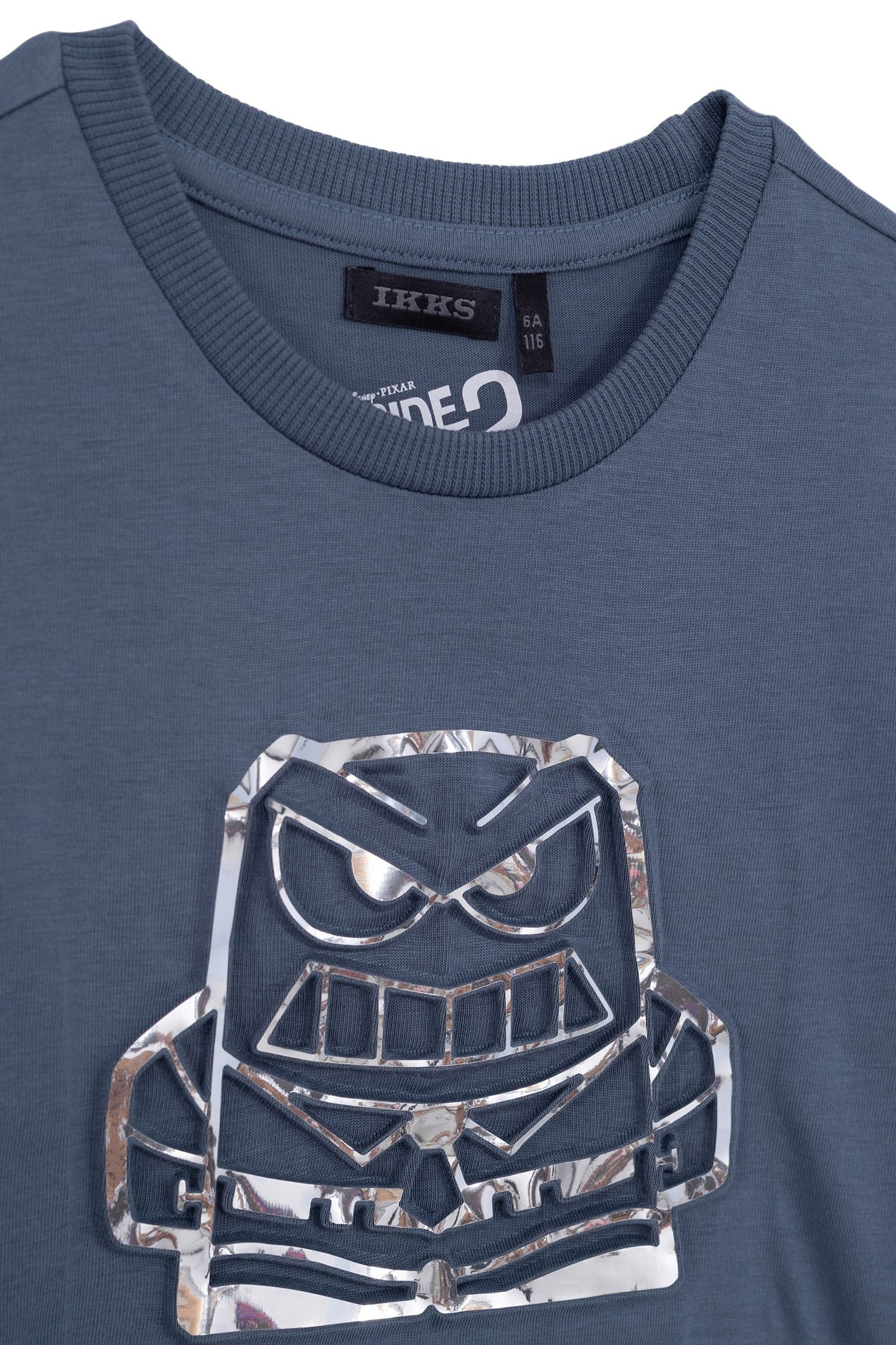 BOY'S BLUE ORGANIC COTTON EMBOSSED VICE-VERSA T-SHIRT 3