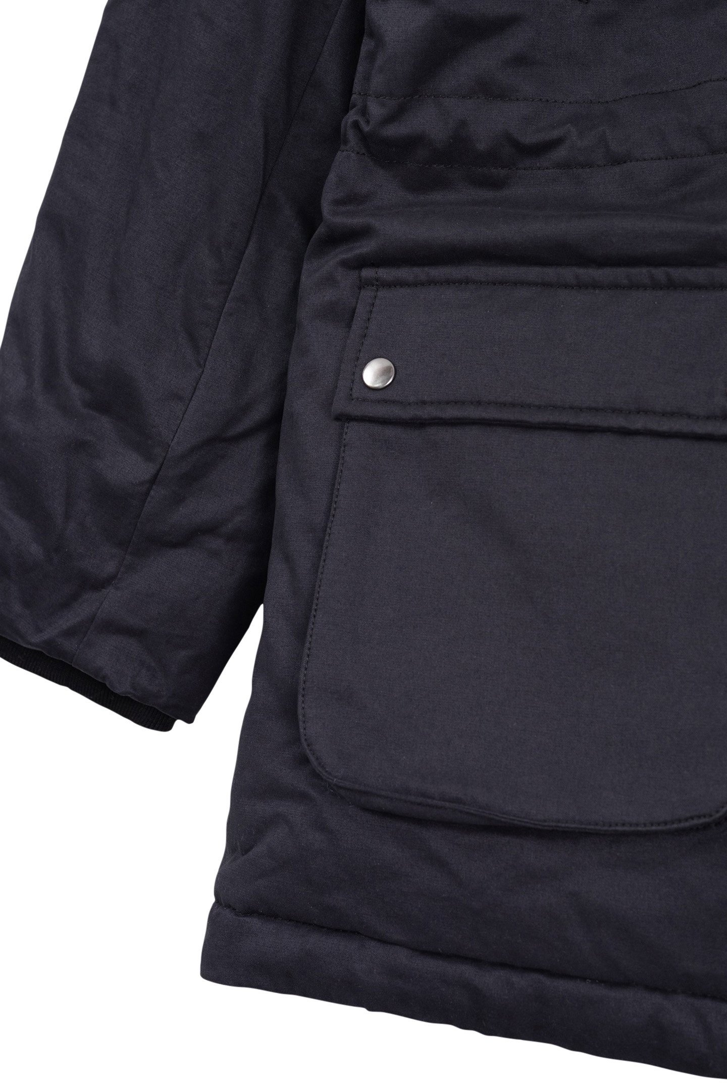 GIRL'S BLACK HOODED PARKA 4