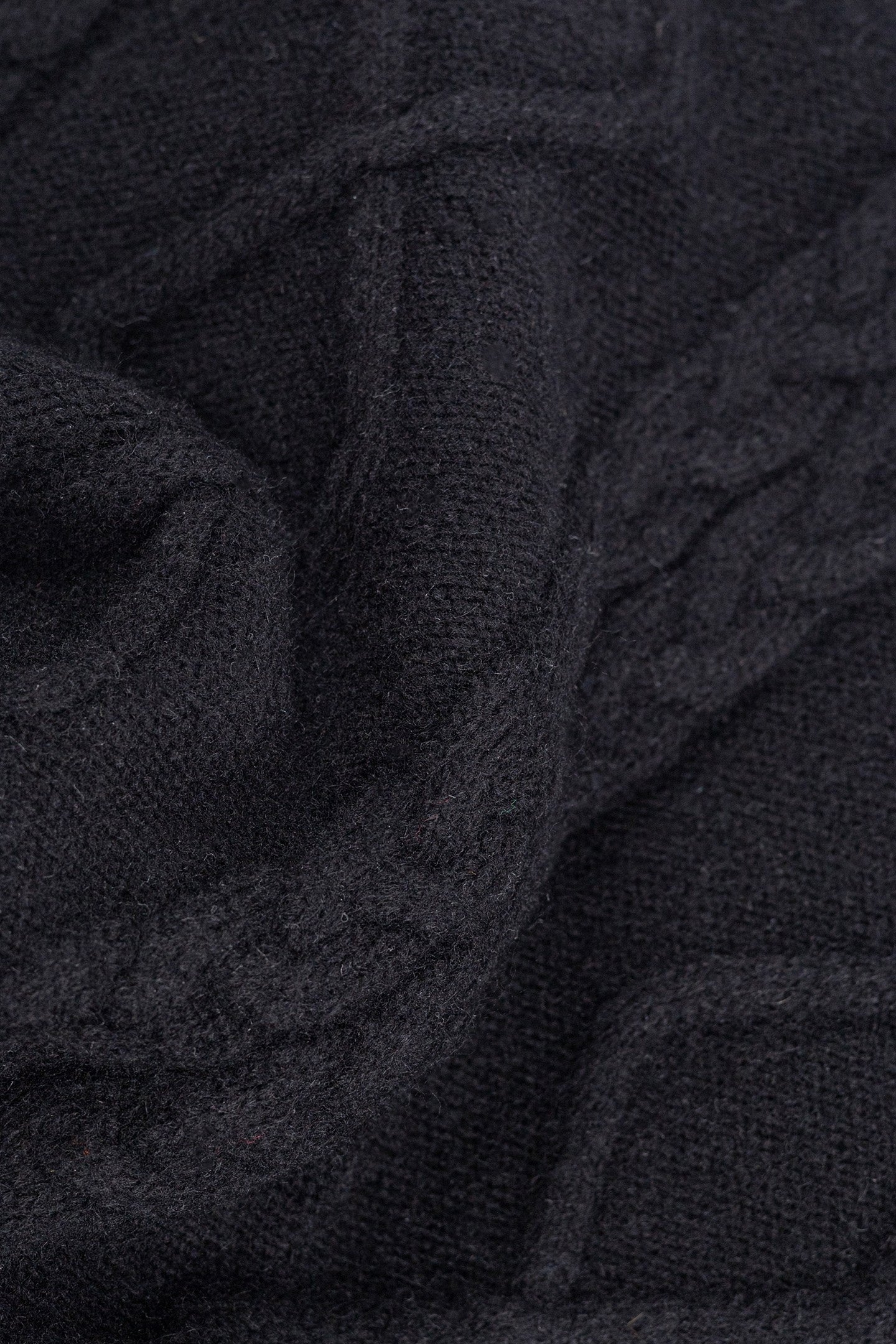 GIRL'S BLACK CABLE-KNIT HOODED SWEATER 6