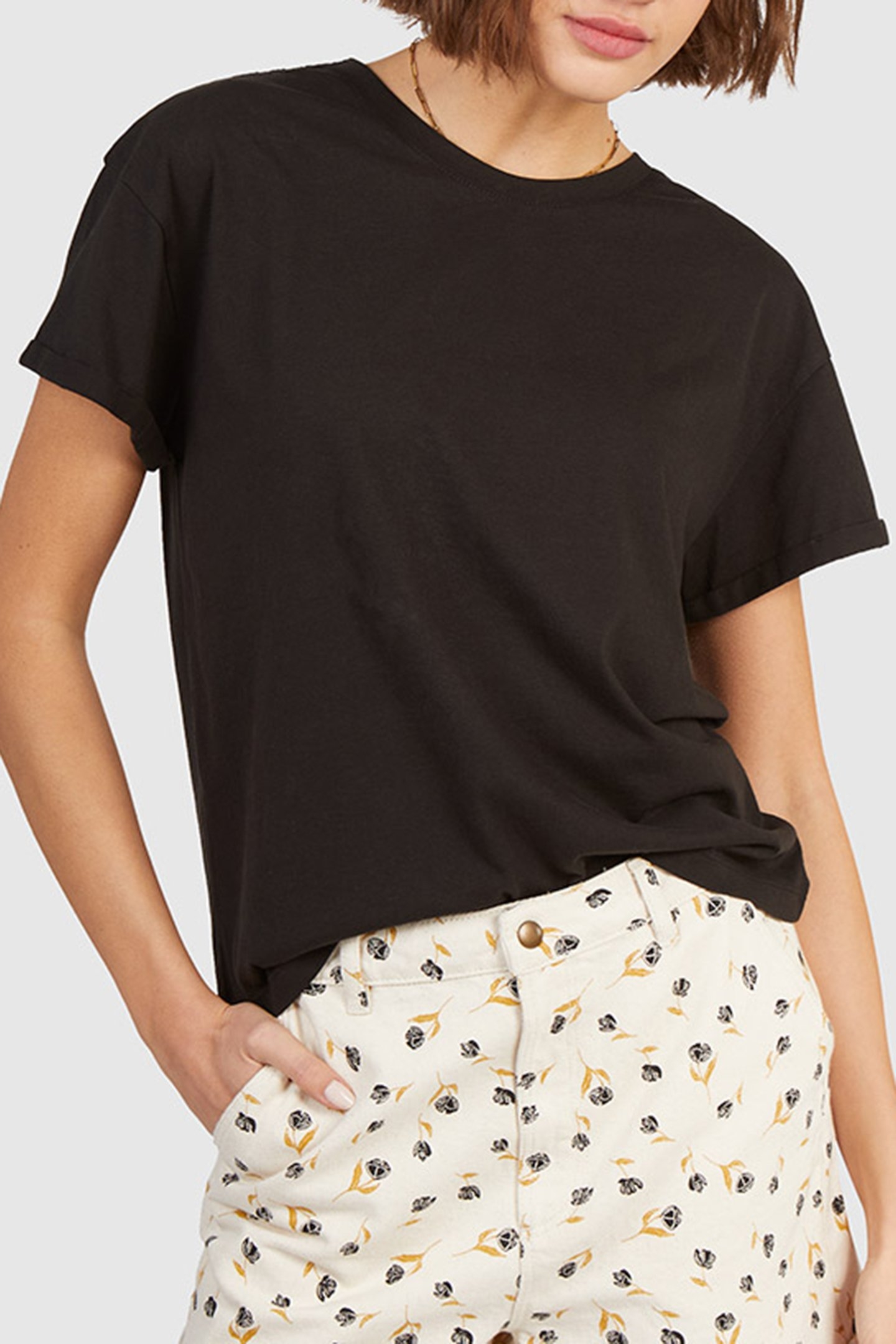 BLACK REVERSIBLE T-SHIRT WITH LACE BACK 4