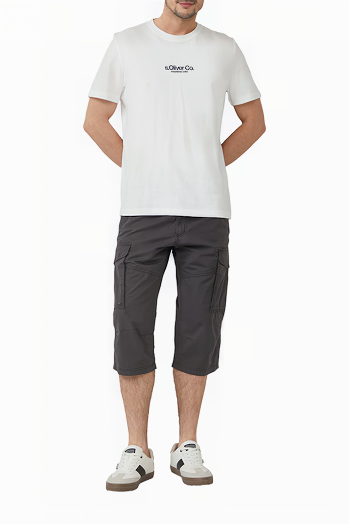 S.OLIVER SHORTS GREY/BLACK 2