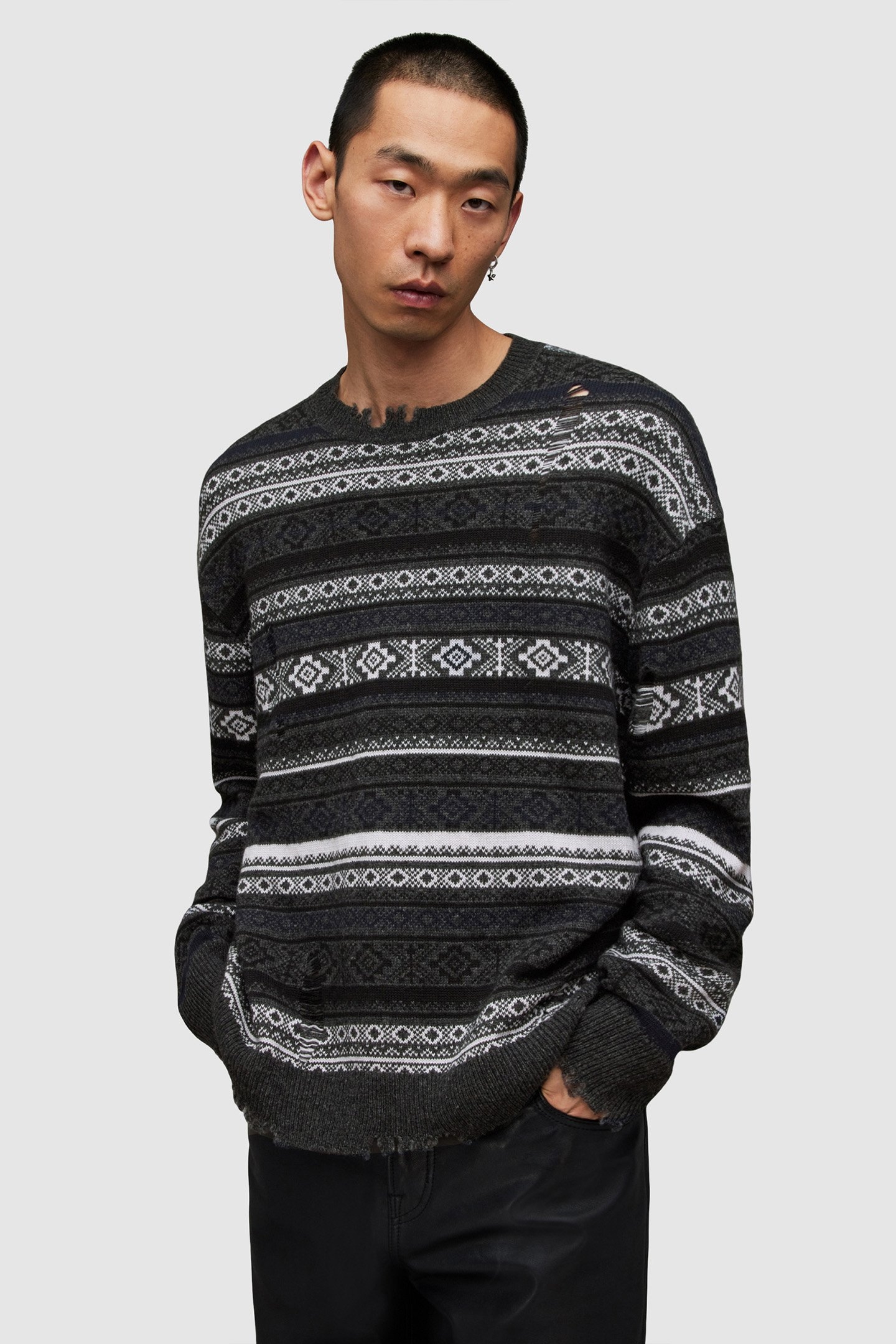 HALLDOR CREW CHARCOAL MARL 1