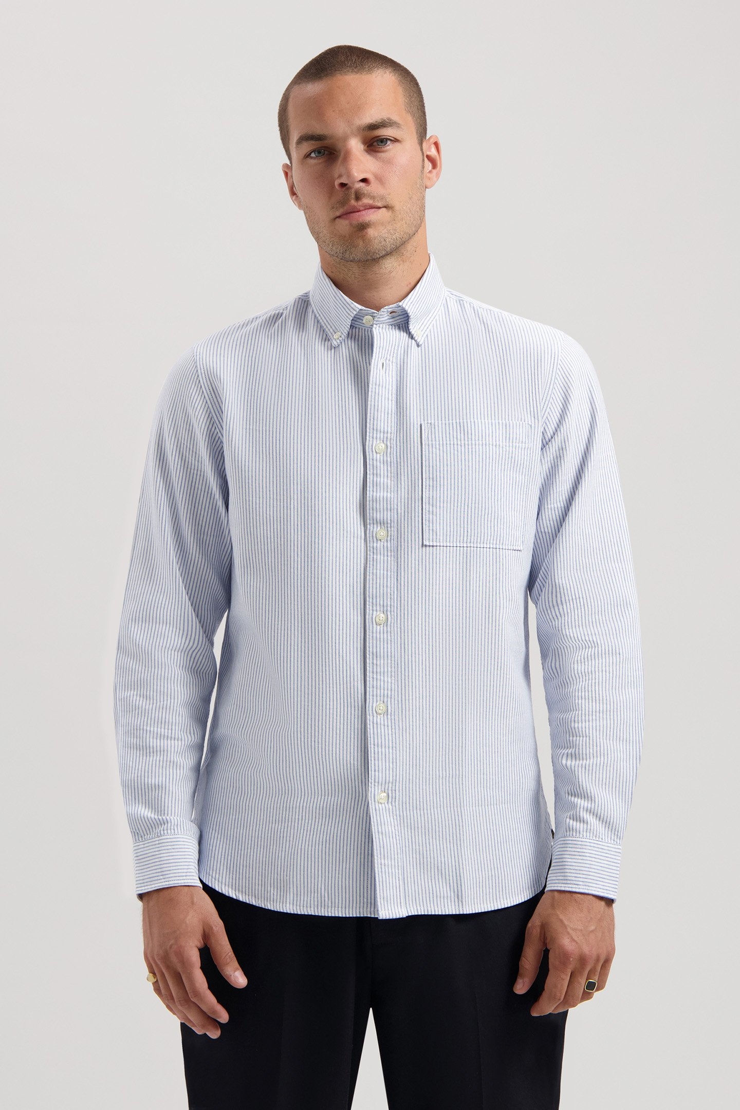 DS_OLIVER SHIRT BLUE / WHITE 1