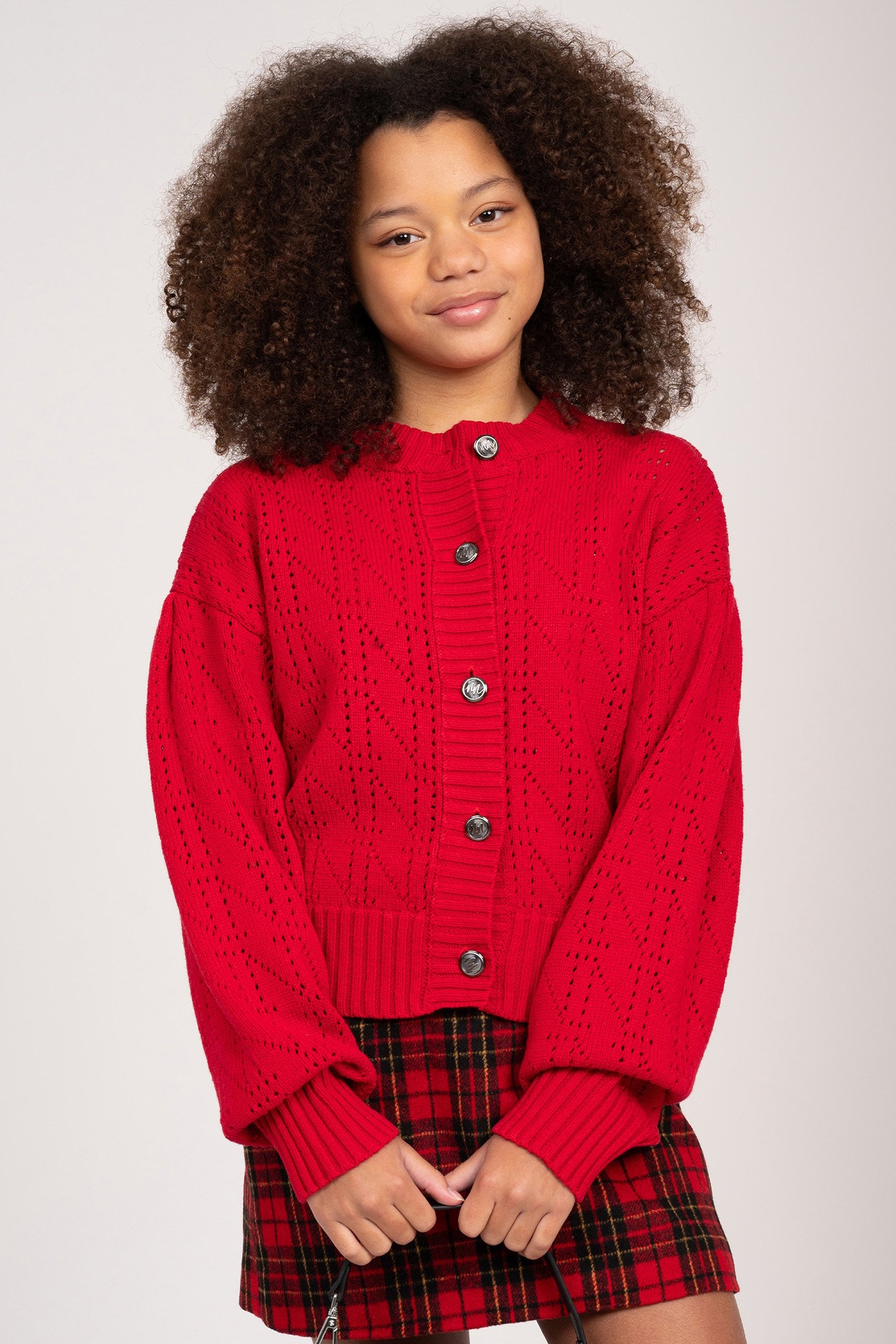 MINCO CARDIGAN RUBY RED 1