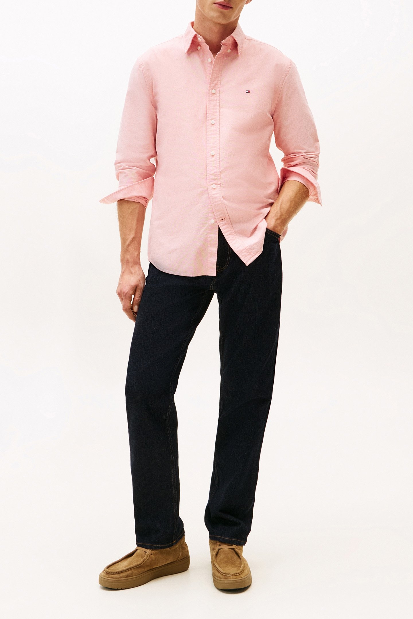 TOMMY HILFIGER HERITAGE REGULAR FIT BUTTON DOWN SHIRT CORAL 2