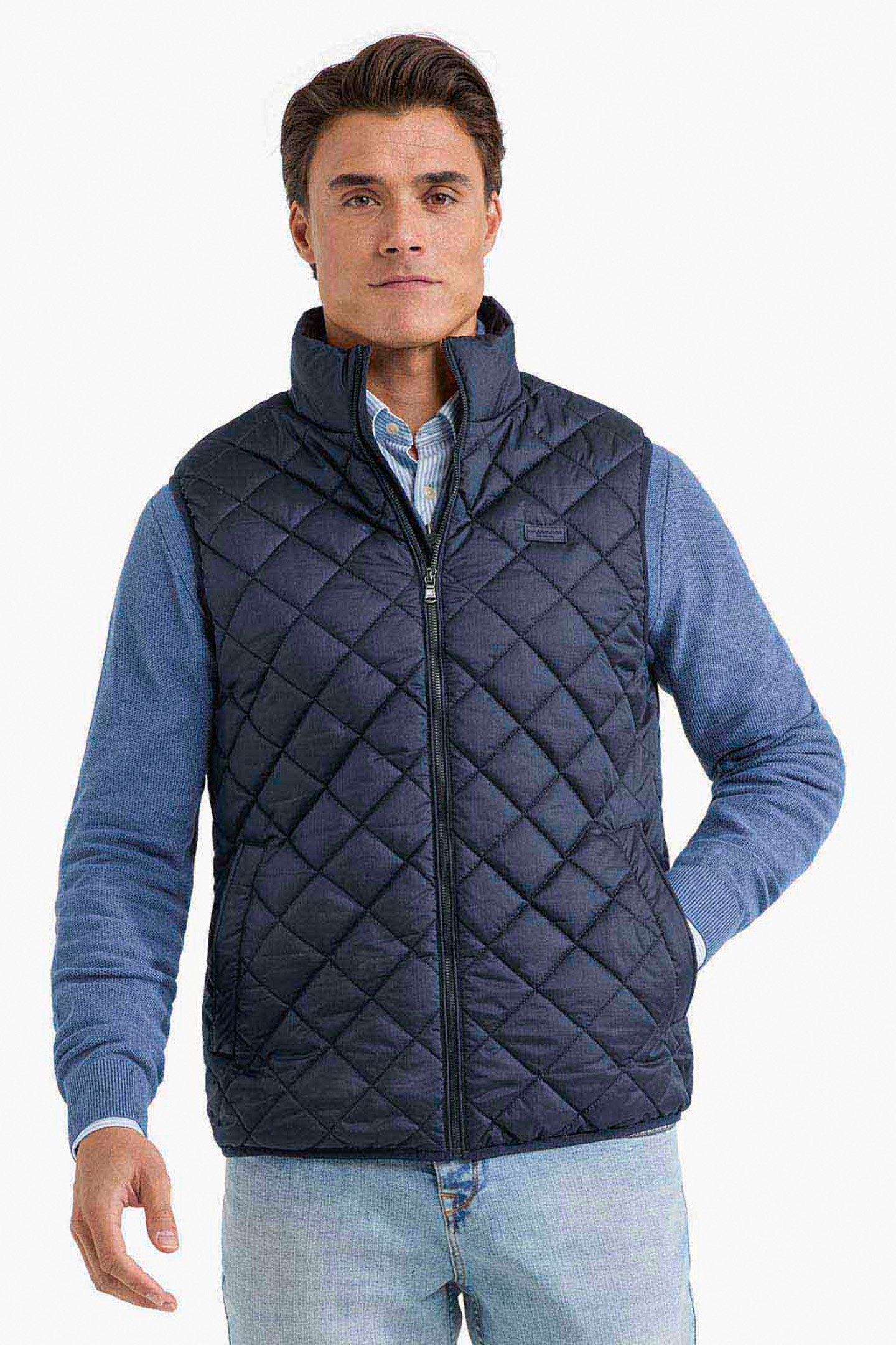 QUILTED BODYWARMER NAVY 1