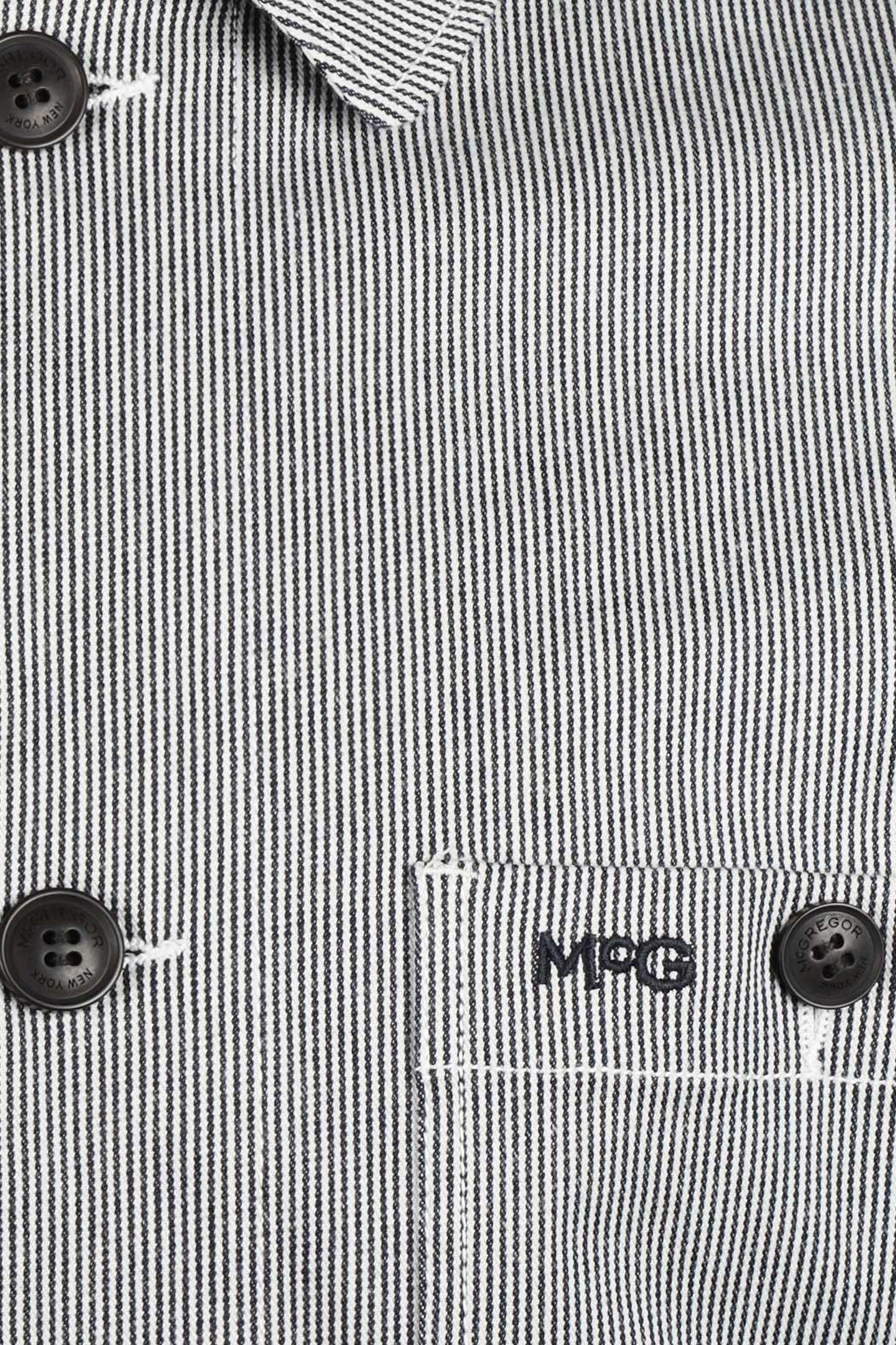 COTTON STRIPED SHIRT JACKET NAVY 7