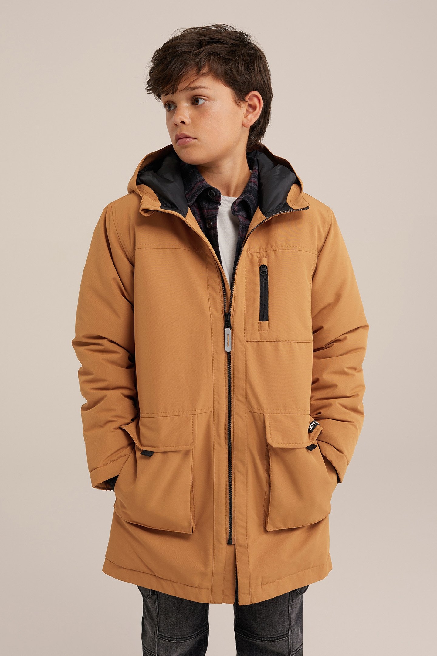 JACKET LONG LENGTH OCHRE YELLOW 1