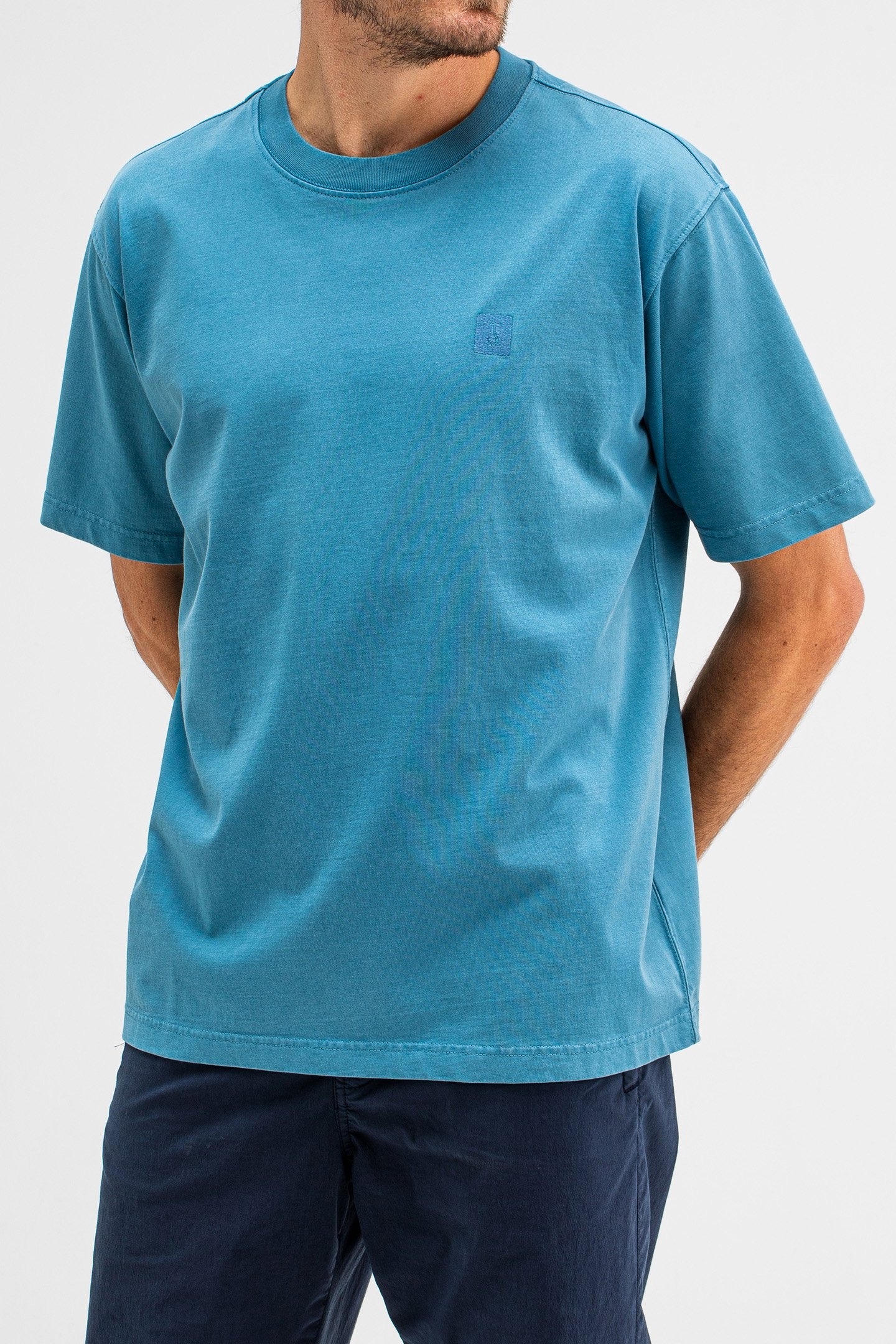 ARMY LOOSE TEE LAGOON BLUE 1