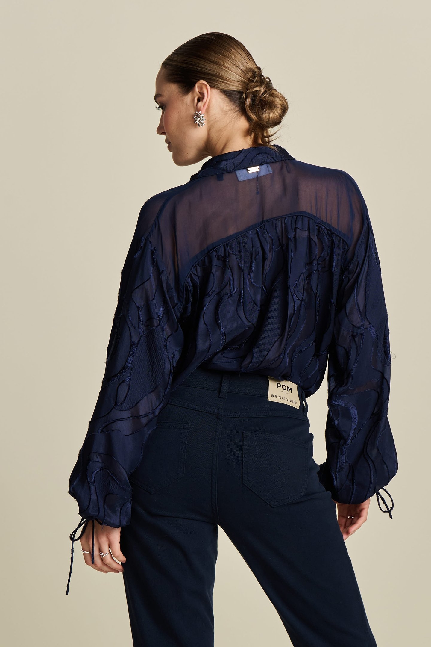 BLOUSE - JACQUARD MIDNIGHT BLUE 5