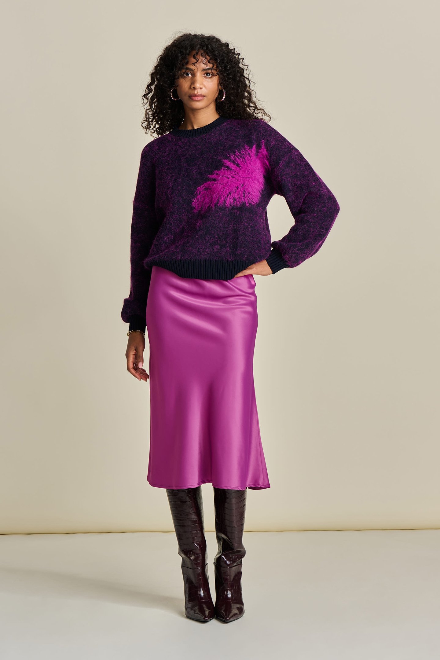 SKIRT - SATIN CACTUS PINK 1