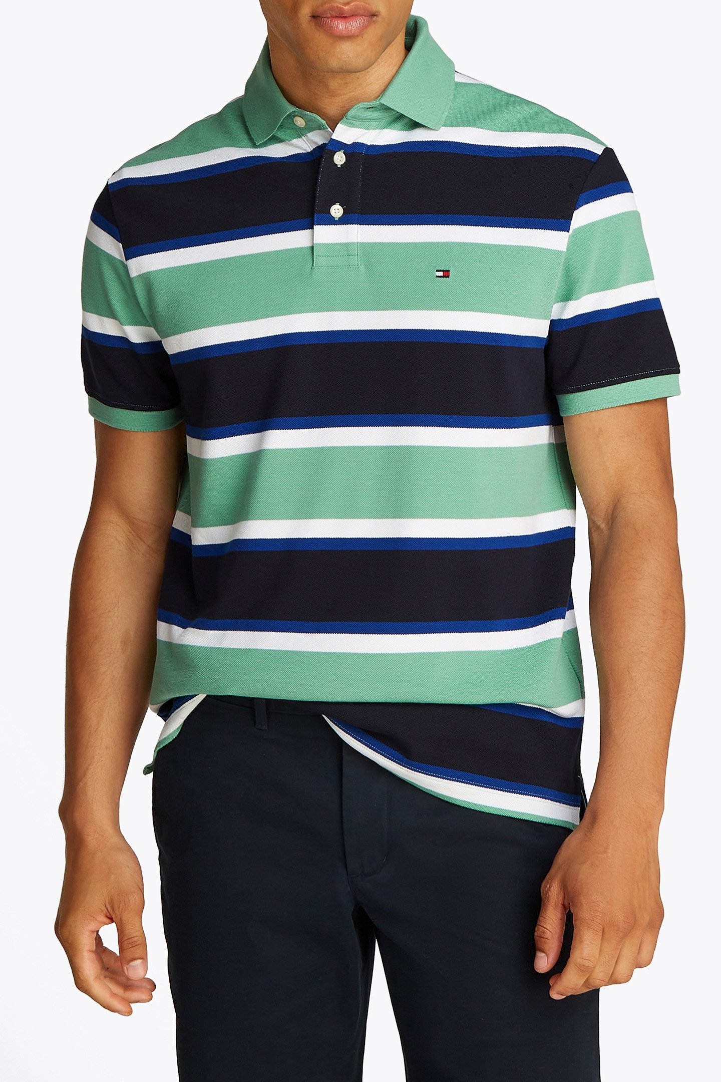 TRICOLOR BLOCK STRIP FORT GREEN/DESERT SKY 1