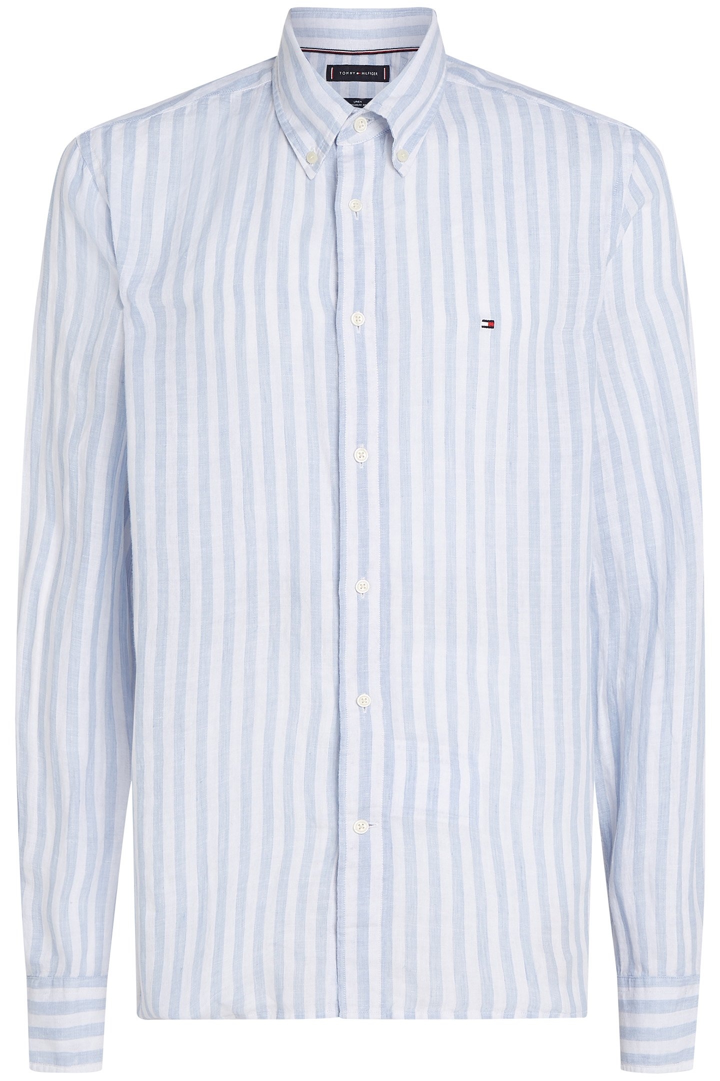 LINEN ESSENTIAL STRI BREEZY RELAXED FIT SHIRT WHITE 4