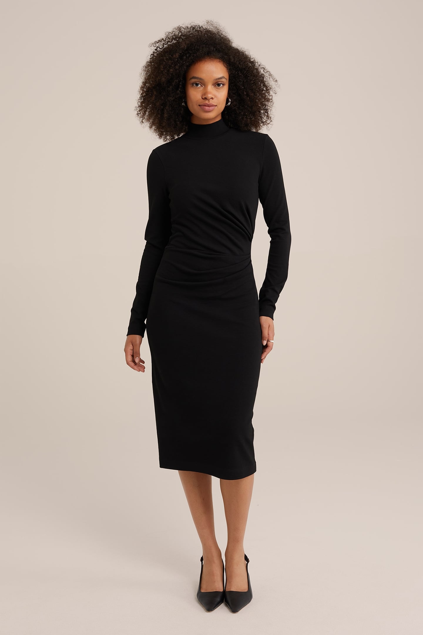 DRESS MID LENGTH BLACK 1