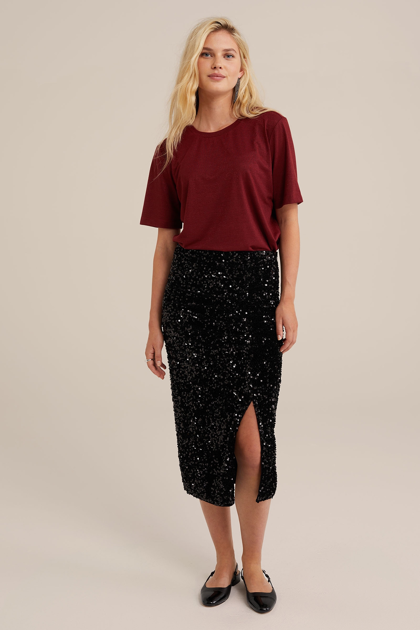 T-SHIRT BURGUNDY RED 3