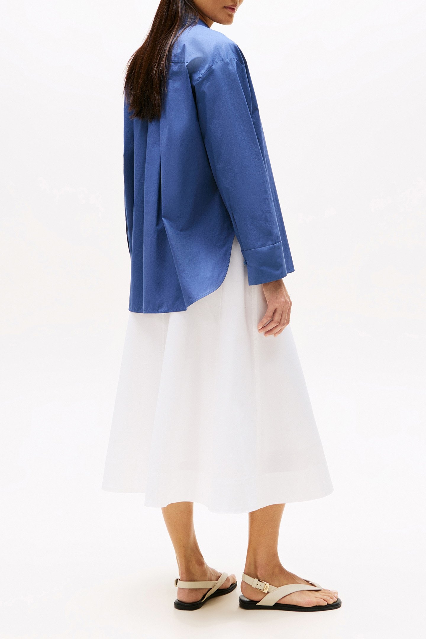 ESS POPLIN NEW EASY WIDE FIT SHIRT IN NAVY 3