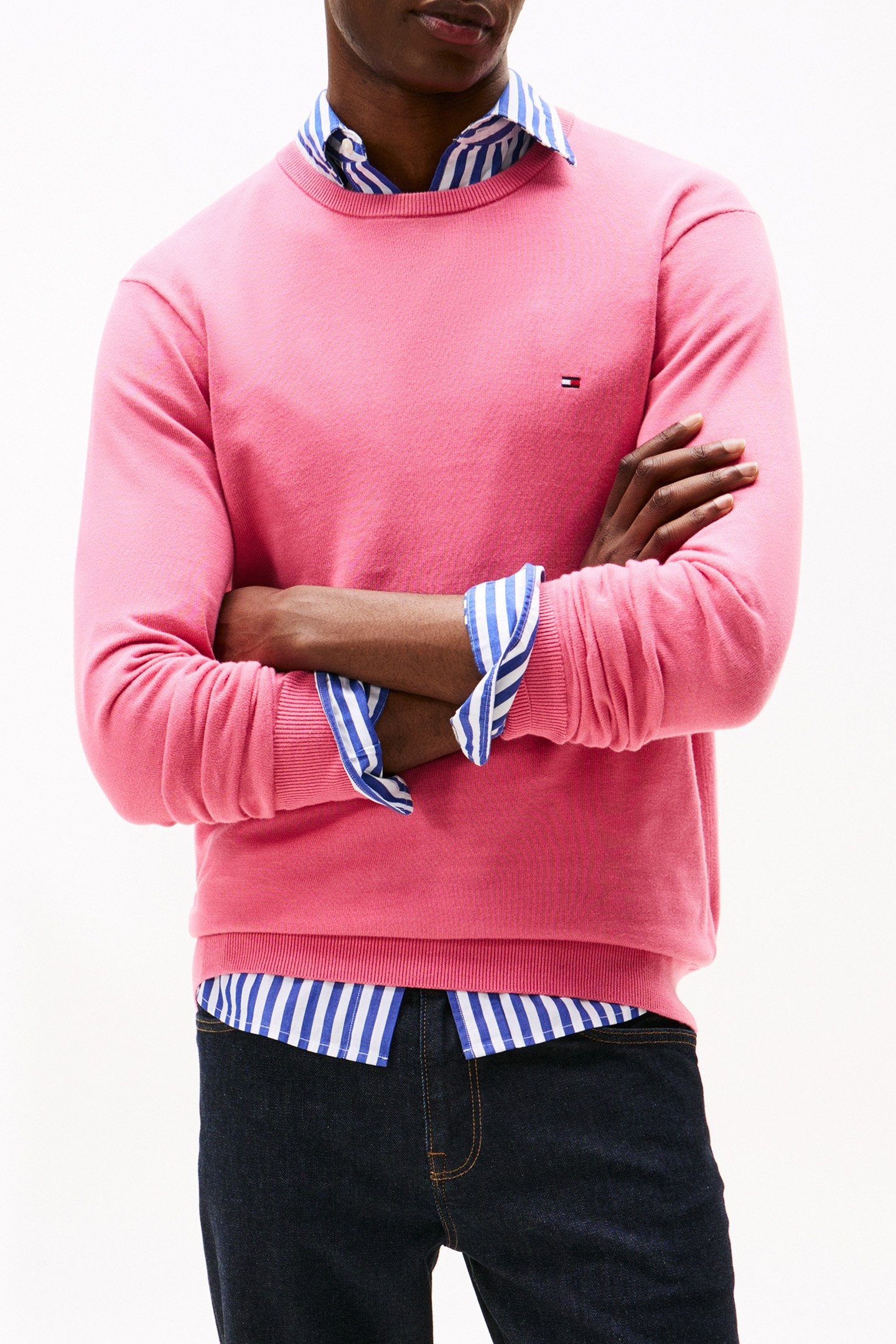 ESSENTIAL REGULAR FIT CREWNECK PULLOVER VINTAGE ROSY PINK 1