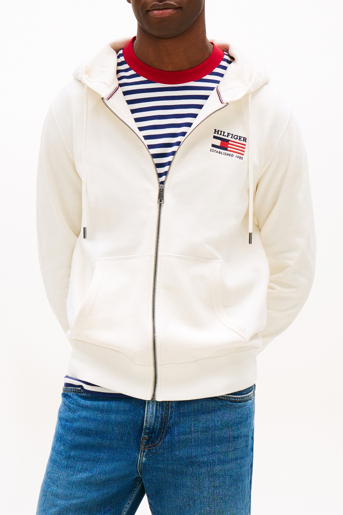 AMERICANA REGULAR FIT SWEATSHIRT IN IVORY 1