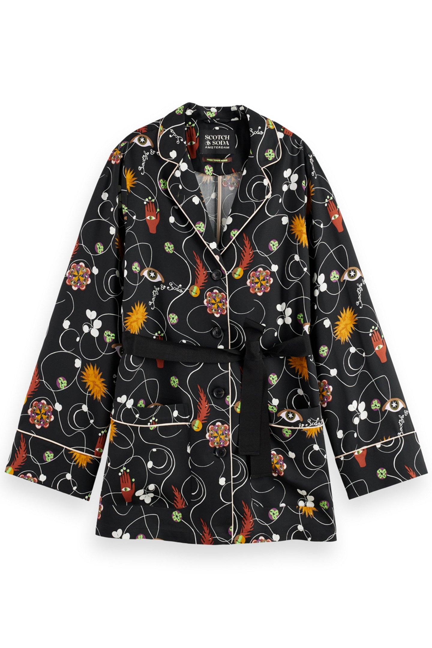 FREE MIND PRINTED PYJAMA BLAZER FREE MIND 1