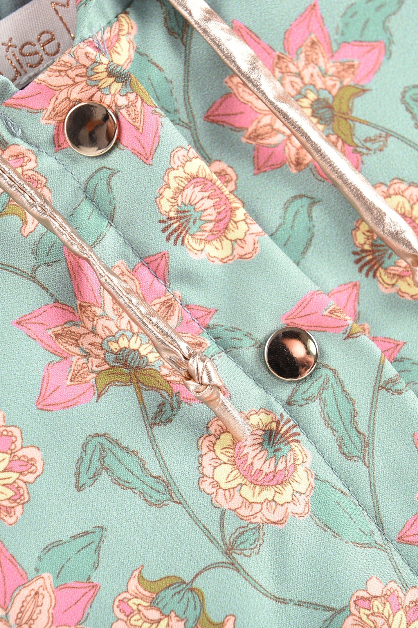 RAINCOAT MANOUKIA TURQUOISE FLOWERS 8