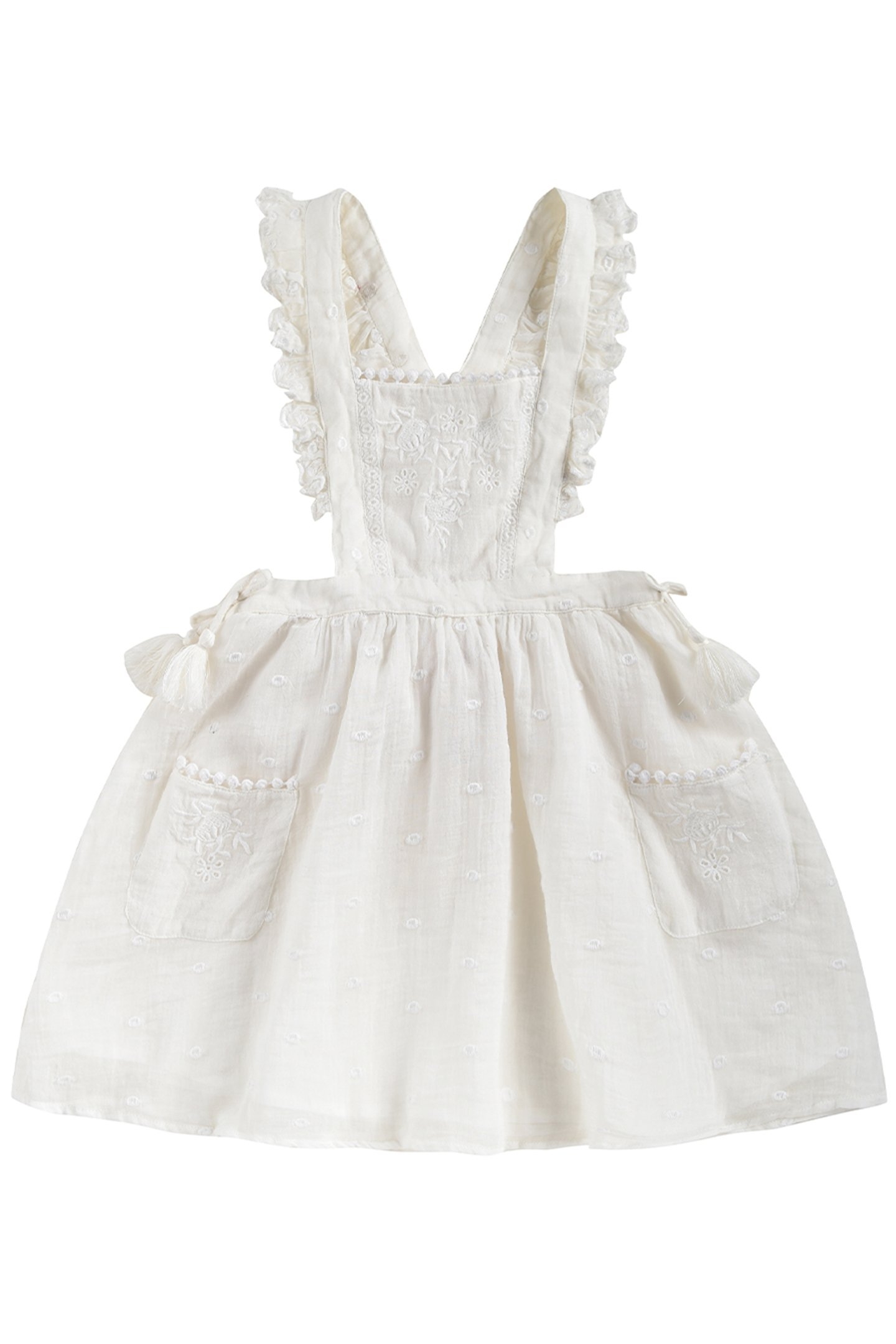 DRESS HUGUETTE OFF-WHITE PLUMETIS 3