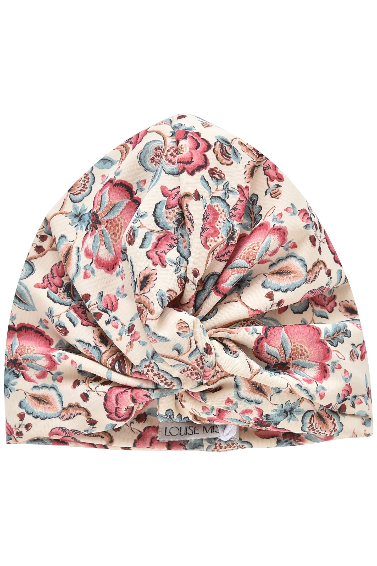 BATHING TURBAN ABINA CREAM INDIAN FLOWERS 3