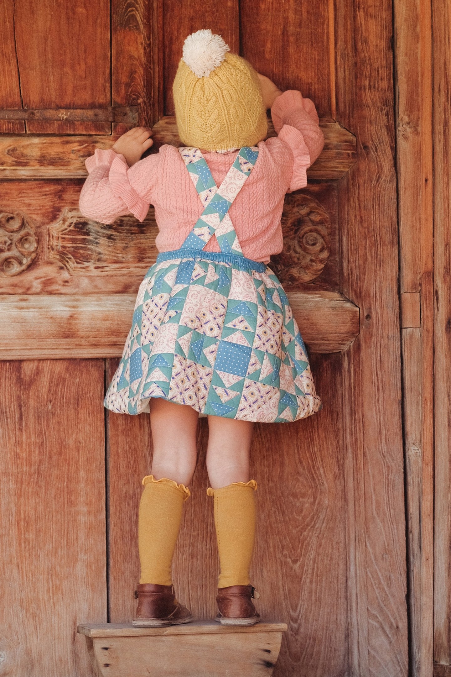 DRESS MIRA STONE BLUE PATCHWORK 2