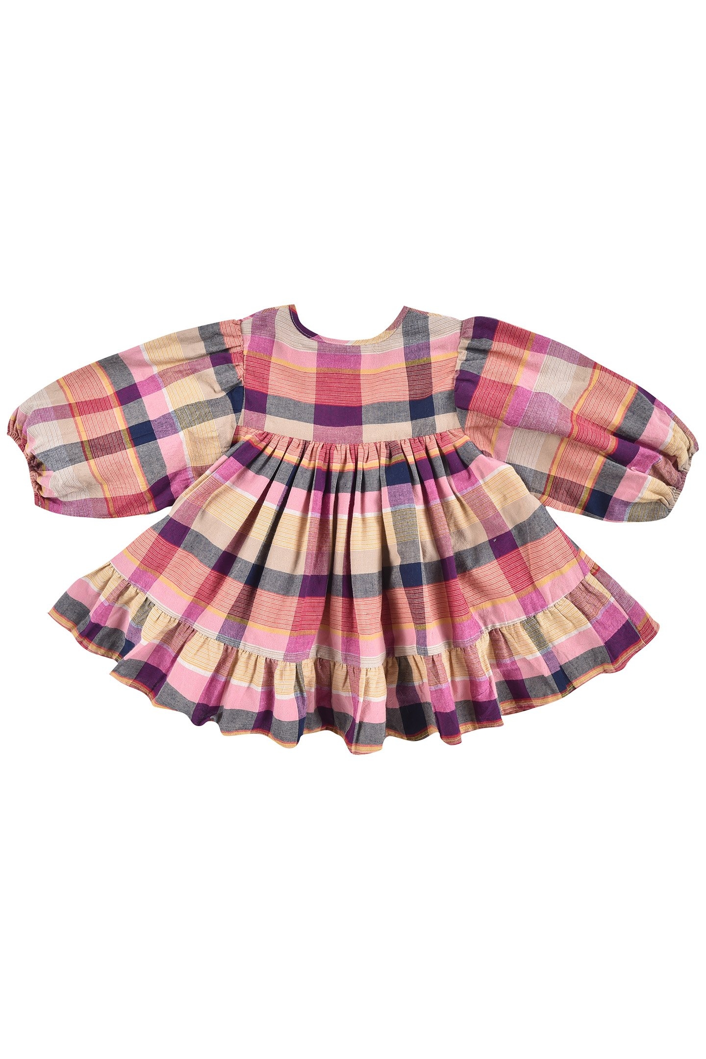 DRESS MASSILIA FUCHSIA TARTAN ROADS 2
