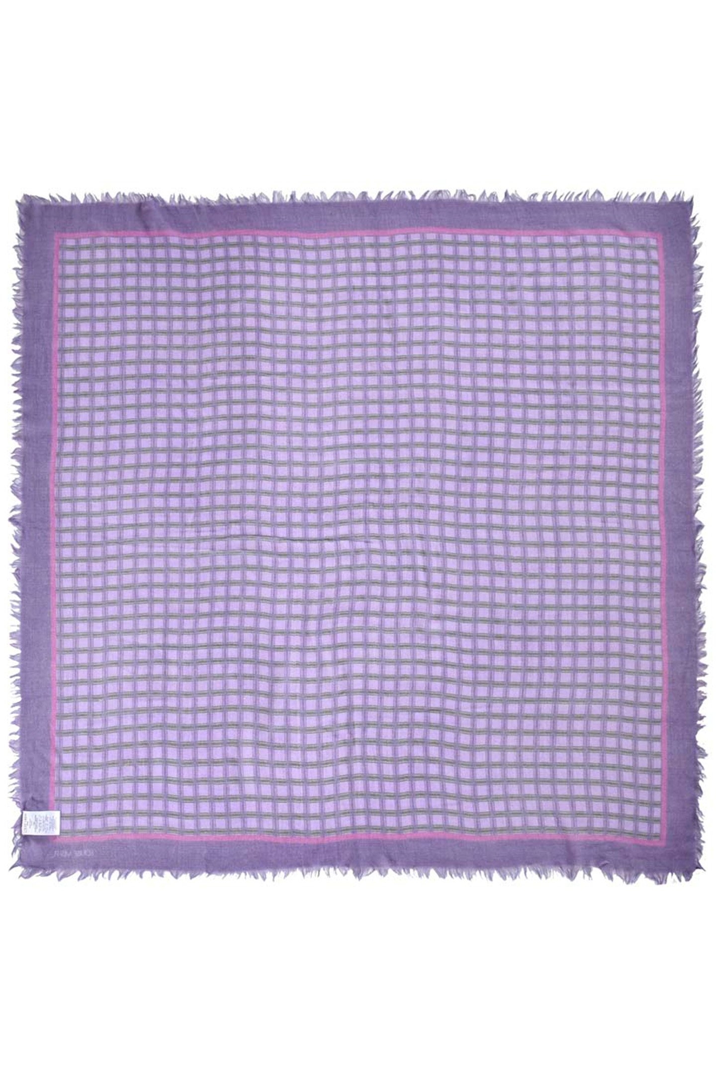 WOVEN SCARF MEKNESS PURPLE CHECKS 1