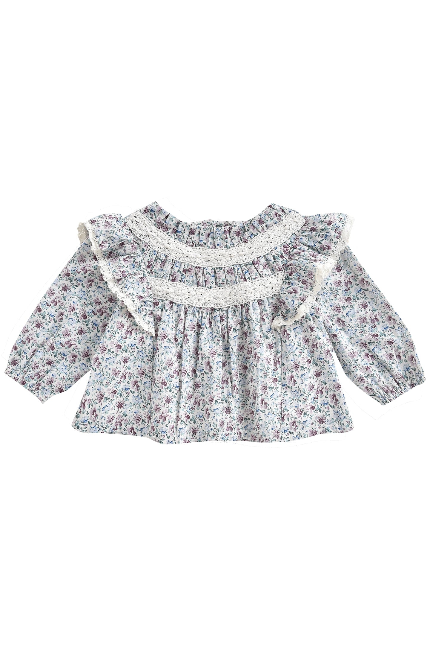 BLOUSE JANIPA CREAM RETRO PANSY 1